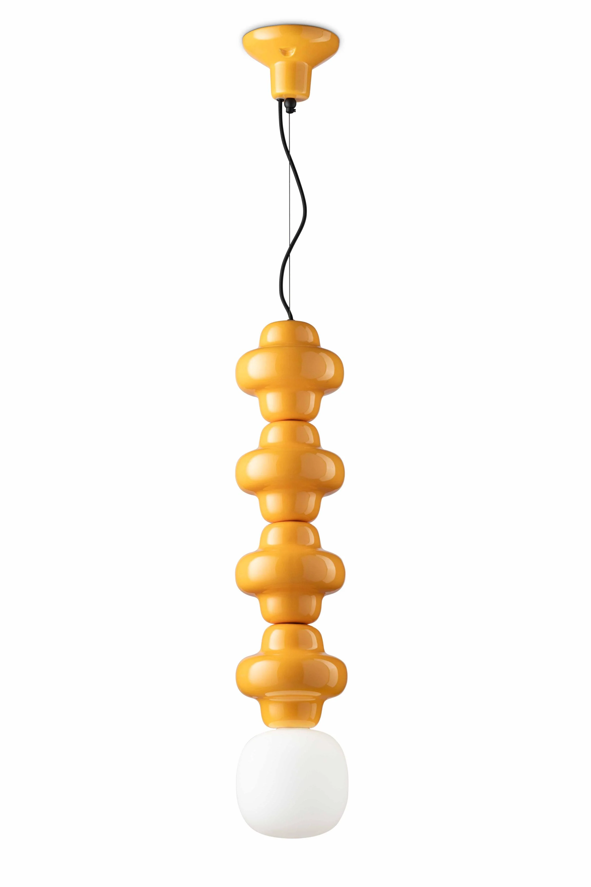 Lampa wisząca ceramiczna COPACABANA 4 żółty - Image 3