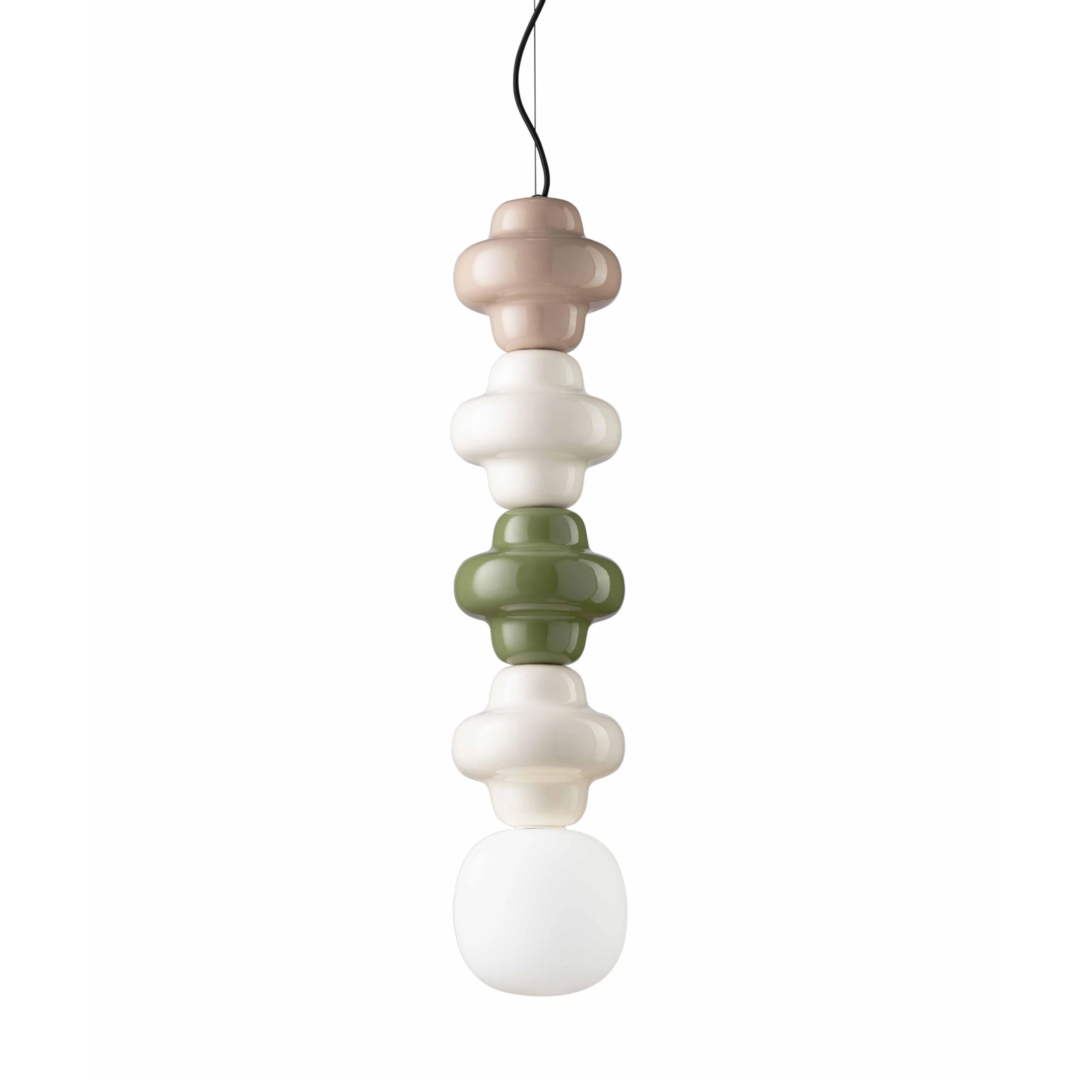 Lampa wisząca ceramiczna COPACABANA MIX kremowy z szałwiowym i beżowym