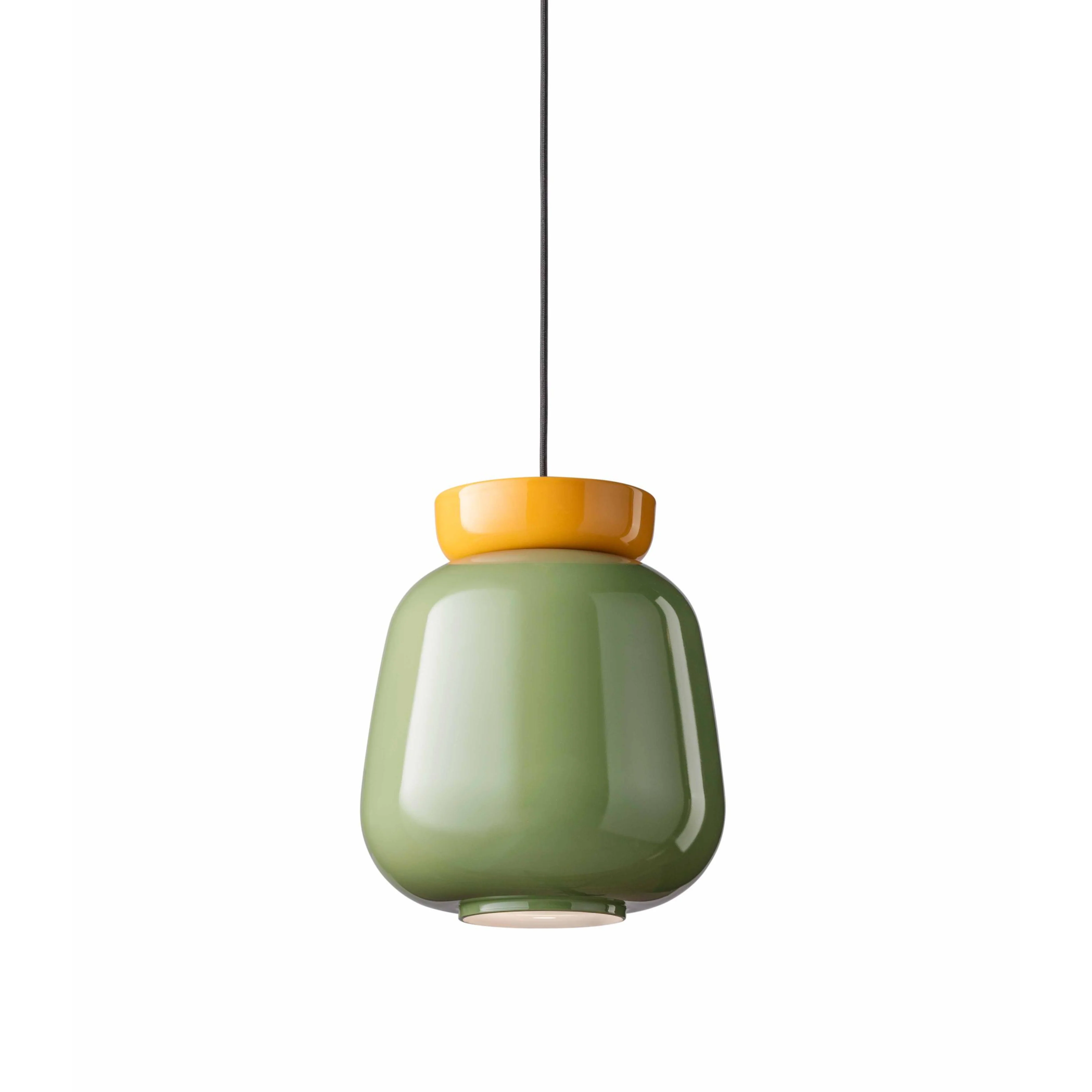 Lampa wisząca ceramiczna CORCOVADO szałwiowy z żółtym