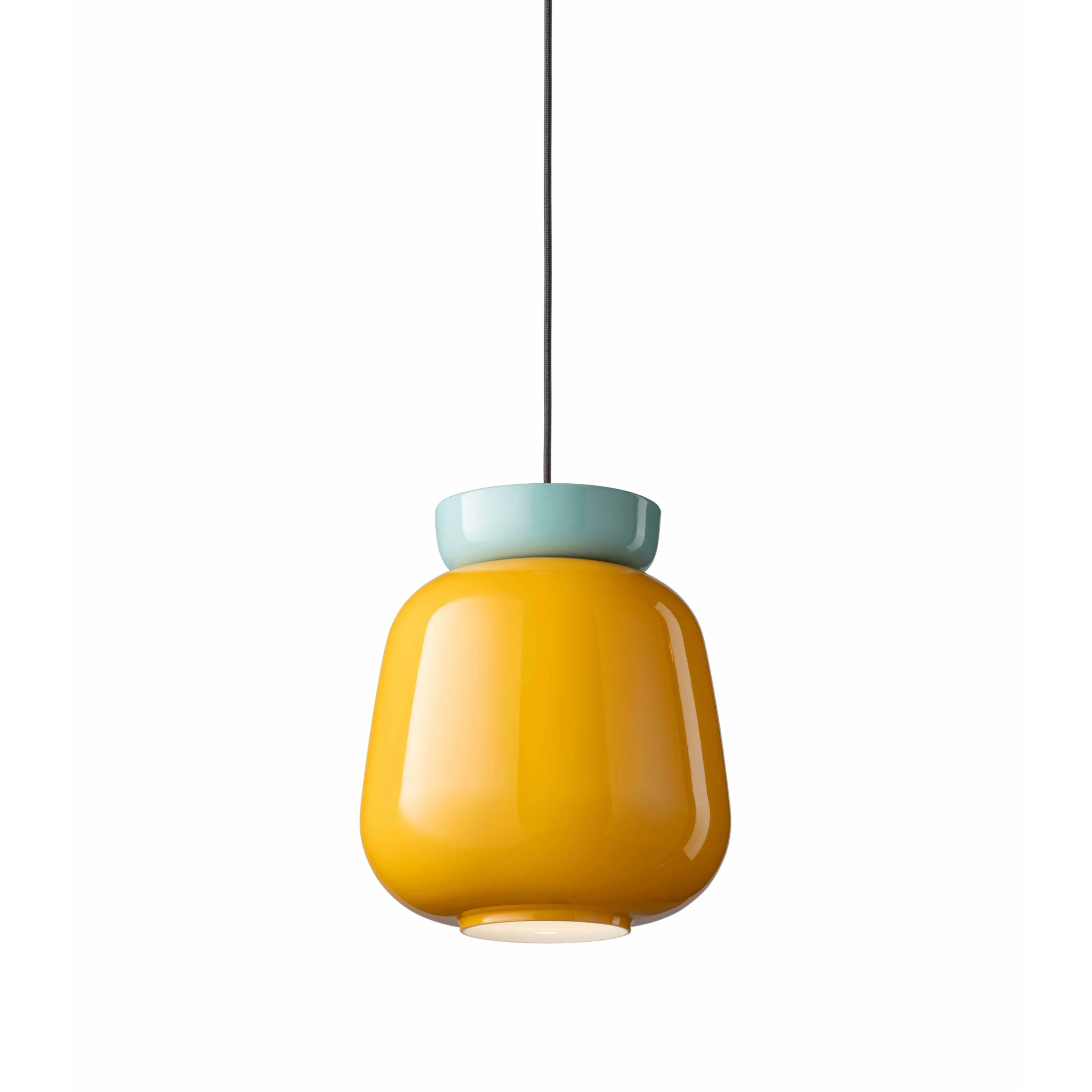 Lampa wisząca ceramiczna CORCOVADO żółty z błękitnym
