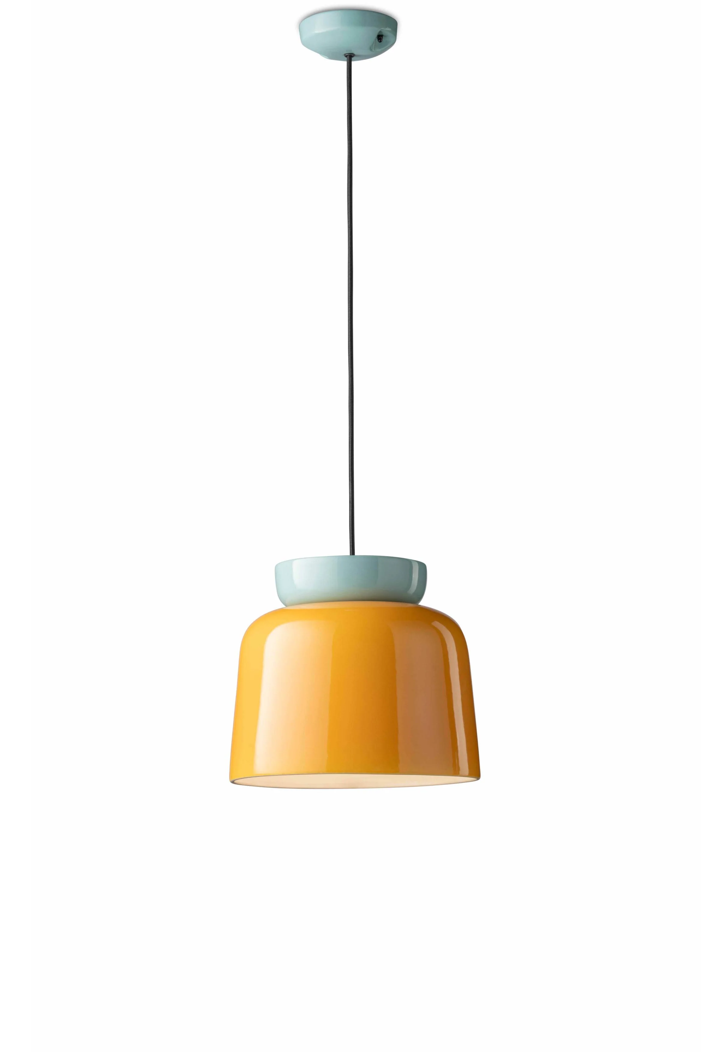 Lampa wisząca ceramiczna CORCOVADO żółty z błękitnym - Image 3