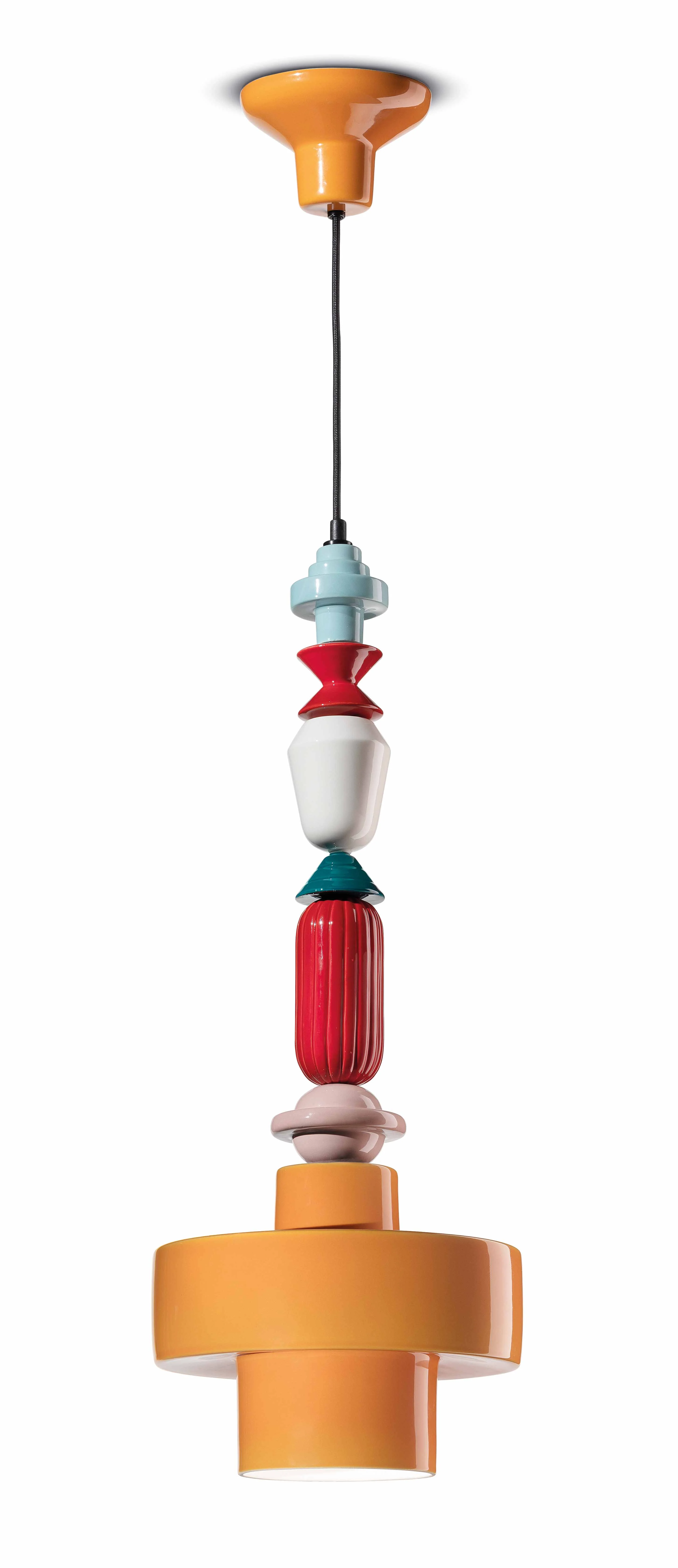 Lampa wisząca ceramiczna LARIAT ROLL żółty - Image 4