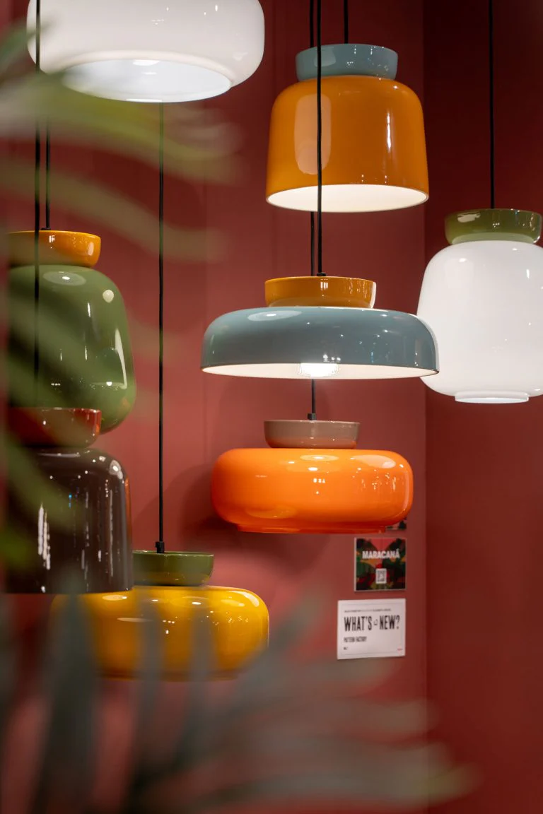 Lampa wisząca ceramiczna MARACANÀ mleczny z szałwiowym - Image 2