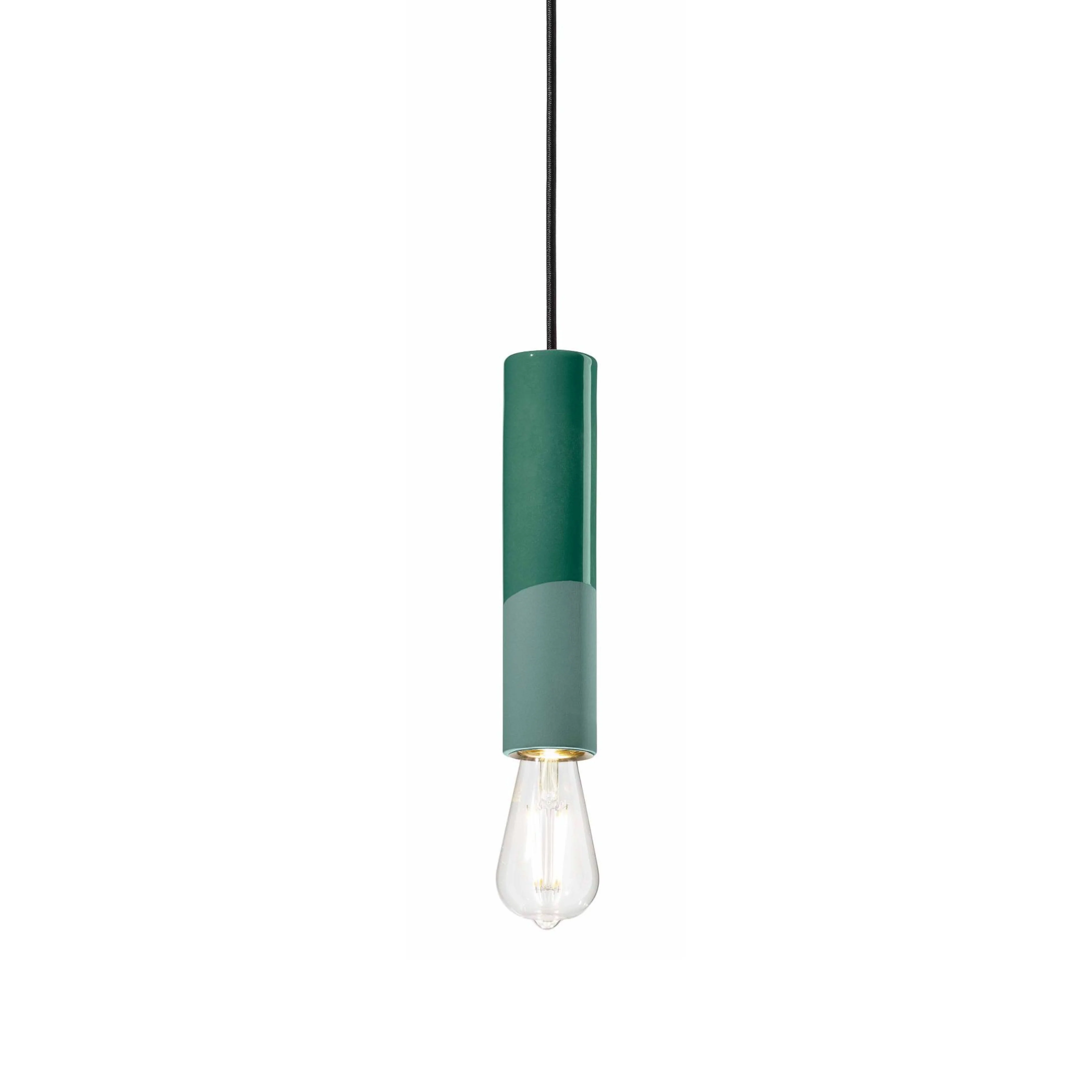 Lampa wisząca ceramiczna PI szałwiowy zielony