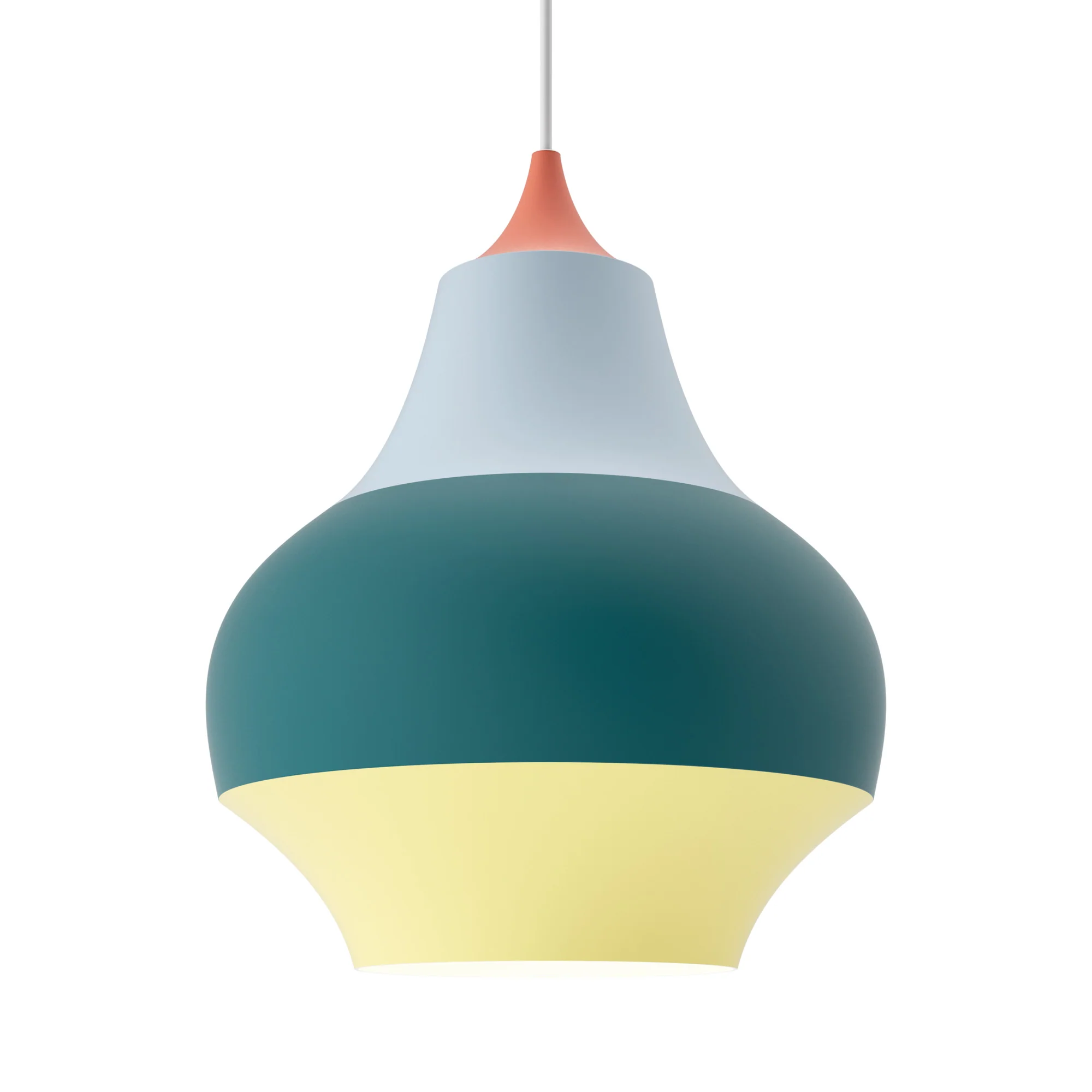 Lampa wisząca CIRQUE żółto-zielono-niebieski z czerwoną końcówką - Image 4