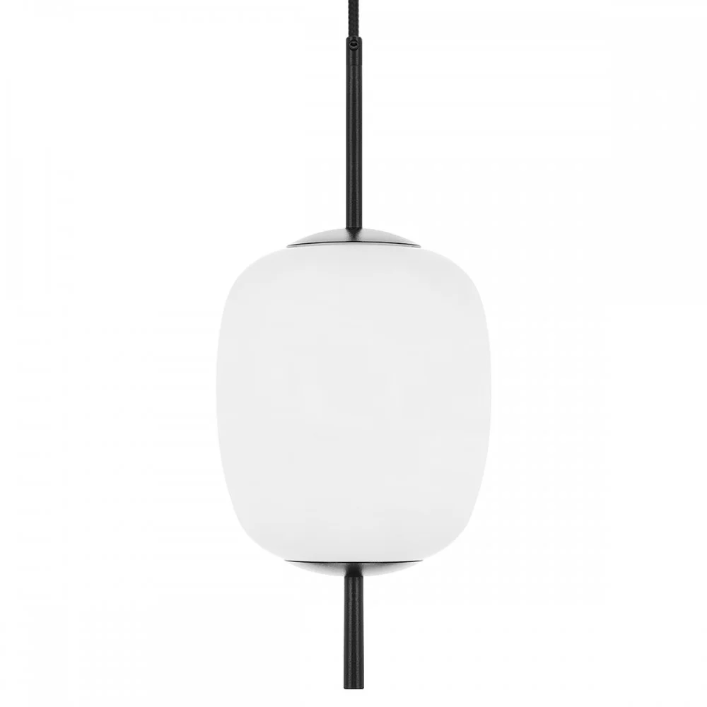 Lampa wisząca EPLI MINI czarny z białym szkłem
