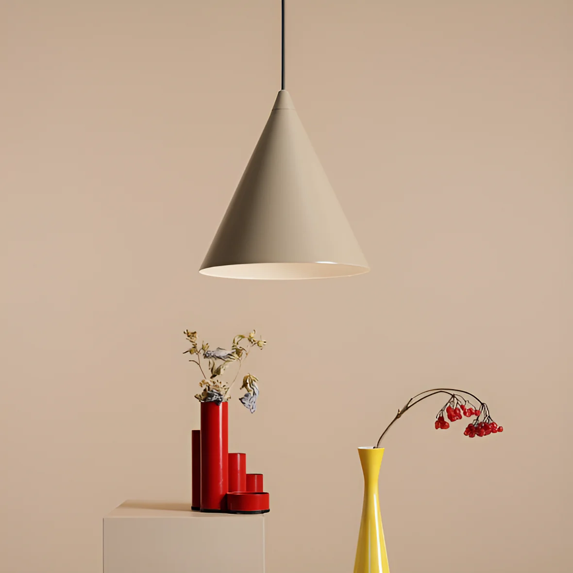 Lampa wisząca FORM beżowy - Image 4
