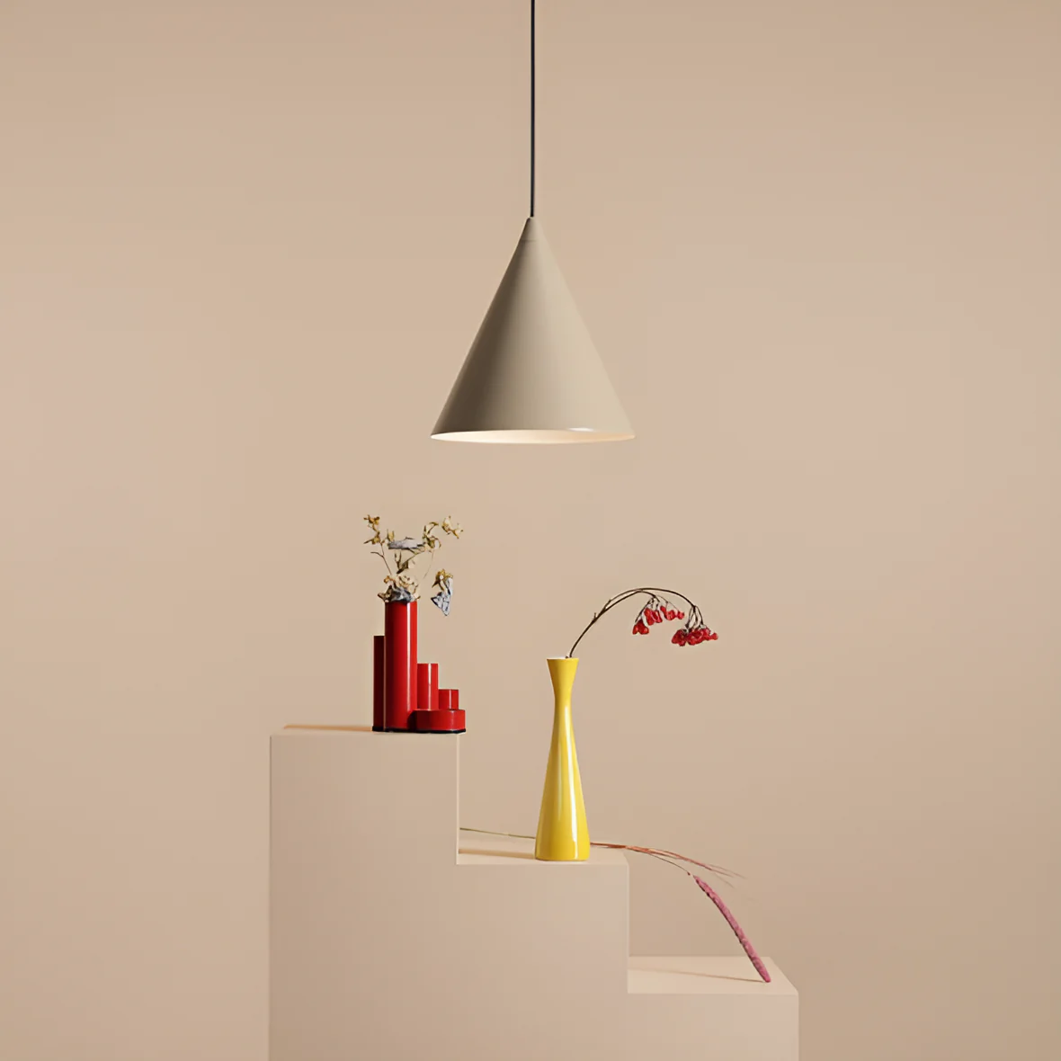 Lampa wisząca FORM beżowy - Image 5