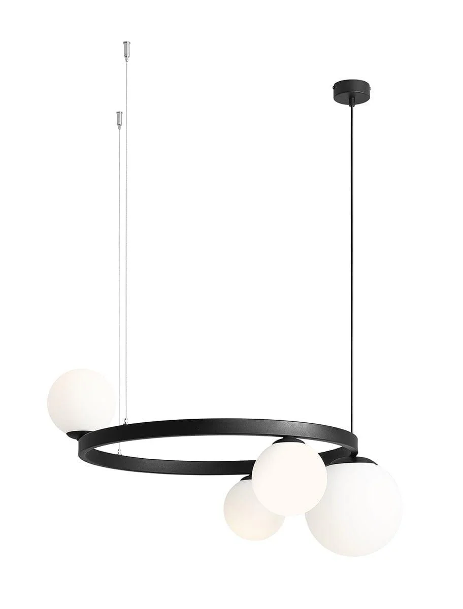 Lampa wisząca GARDA QUATRO RING czarny