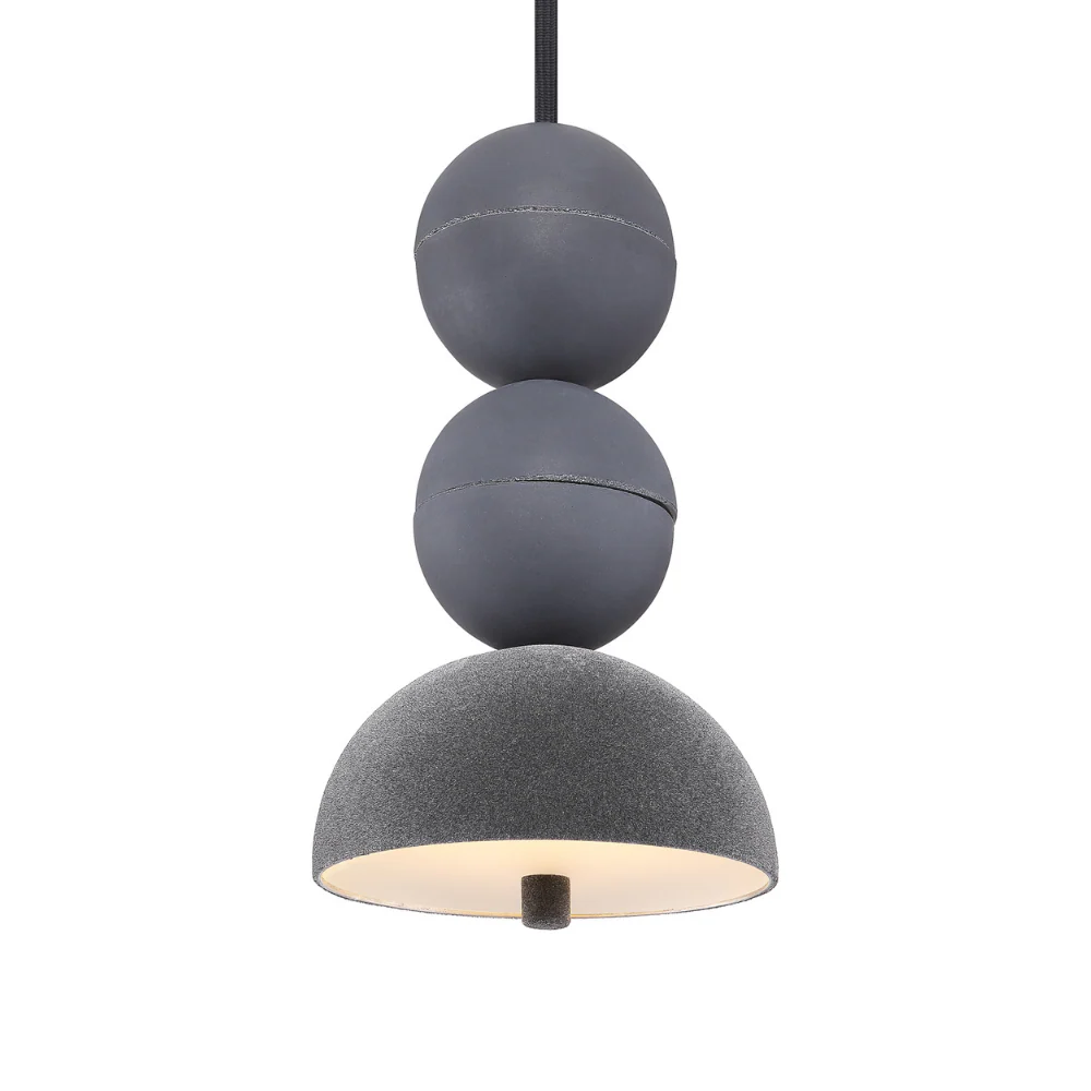 Lampa wisząca BOSFOR VELVET beton z aksamitem