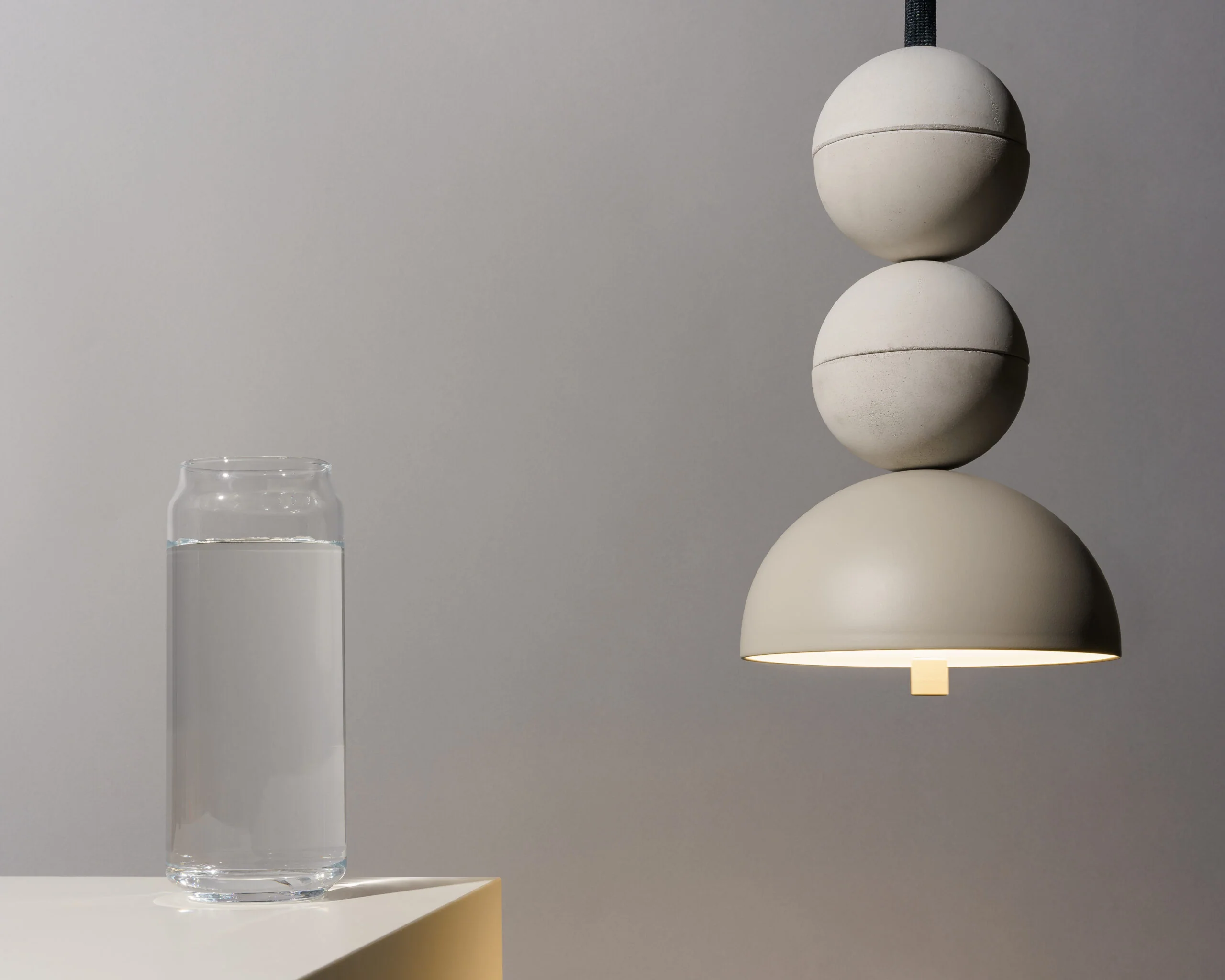 Lampa wisząca BOSFOR VELVET beton z aksamitem - Image 4