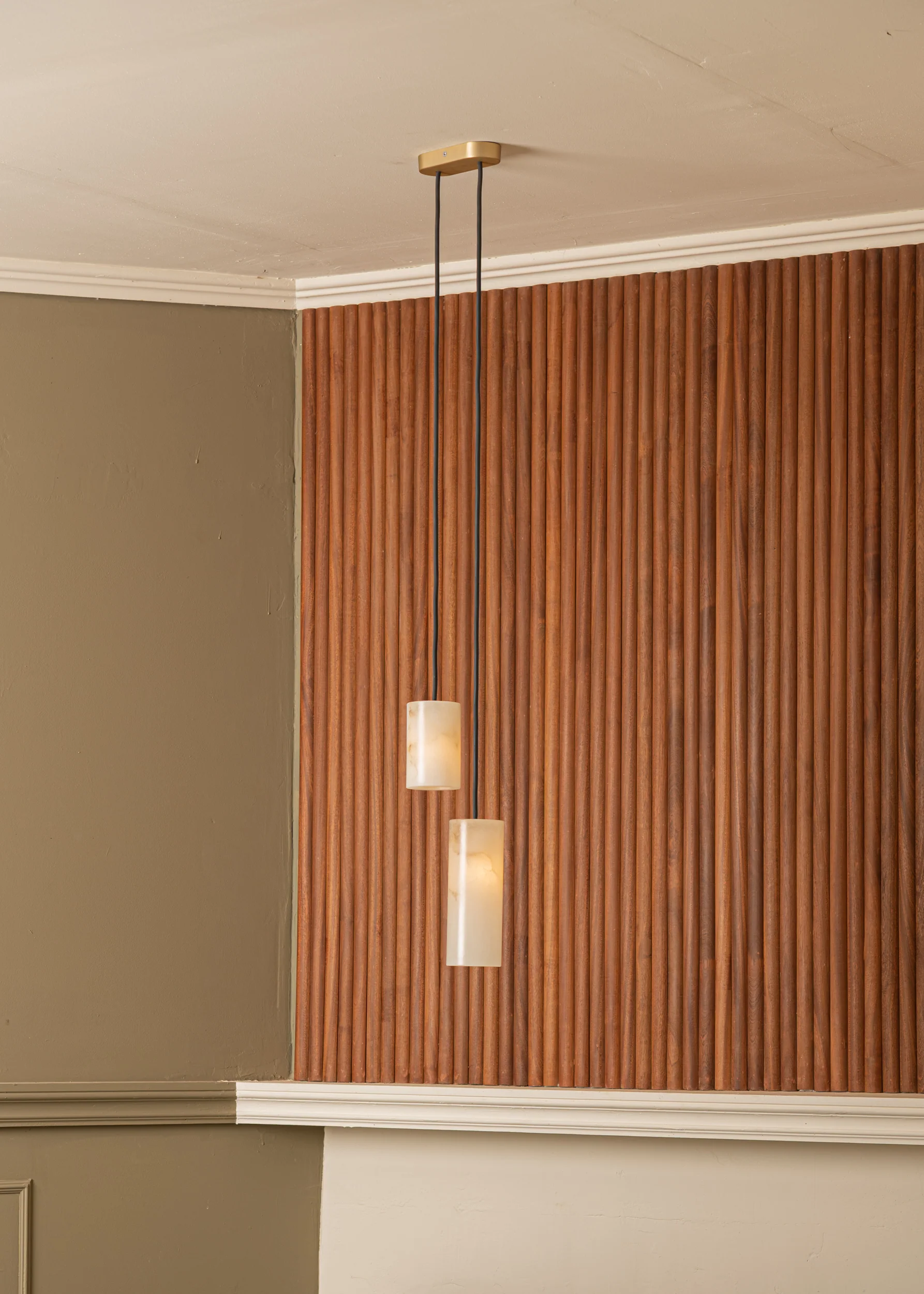 Lampa wisząca MANIKO PIPO DOUBLE biały alabaster - Image 2