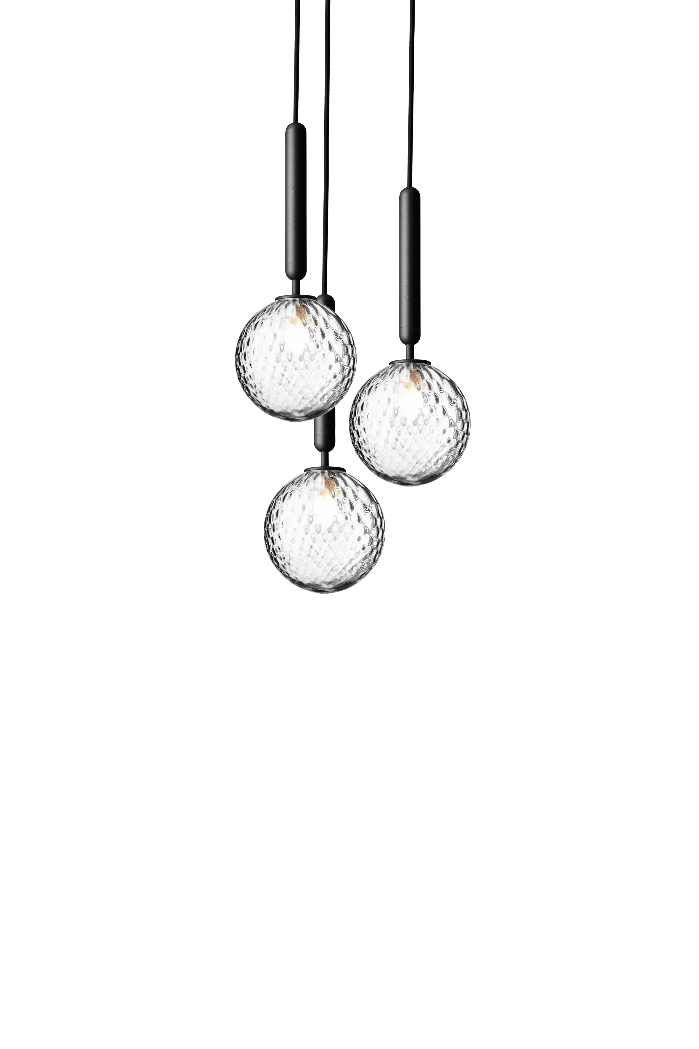 Lampa wisząca MIIRA 3 grafitowy z transparentnym szkłem - Image 4