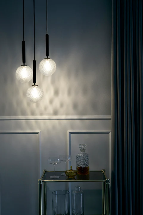 Lampa wisząca MIIRA 3 grafitowy z transparentnym szkłem - Image 5