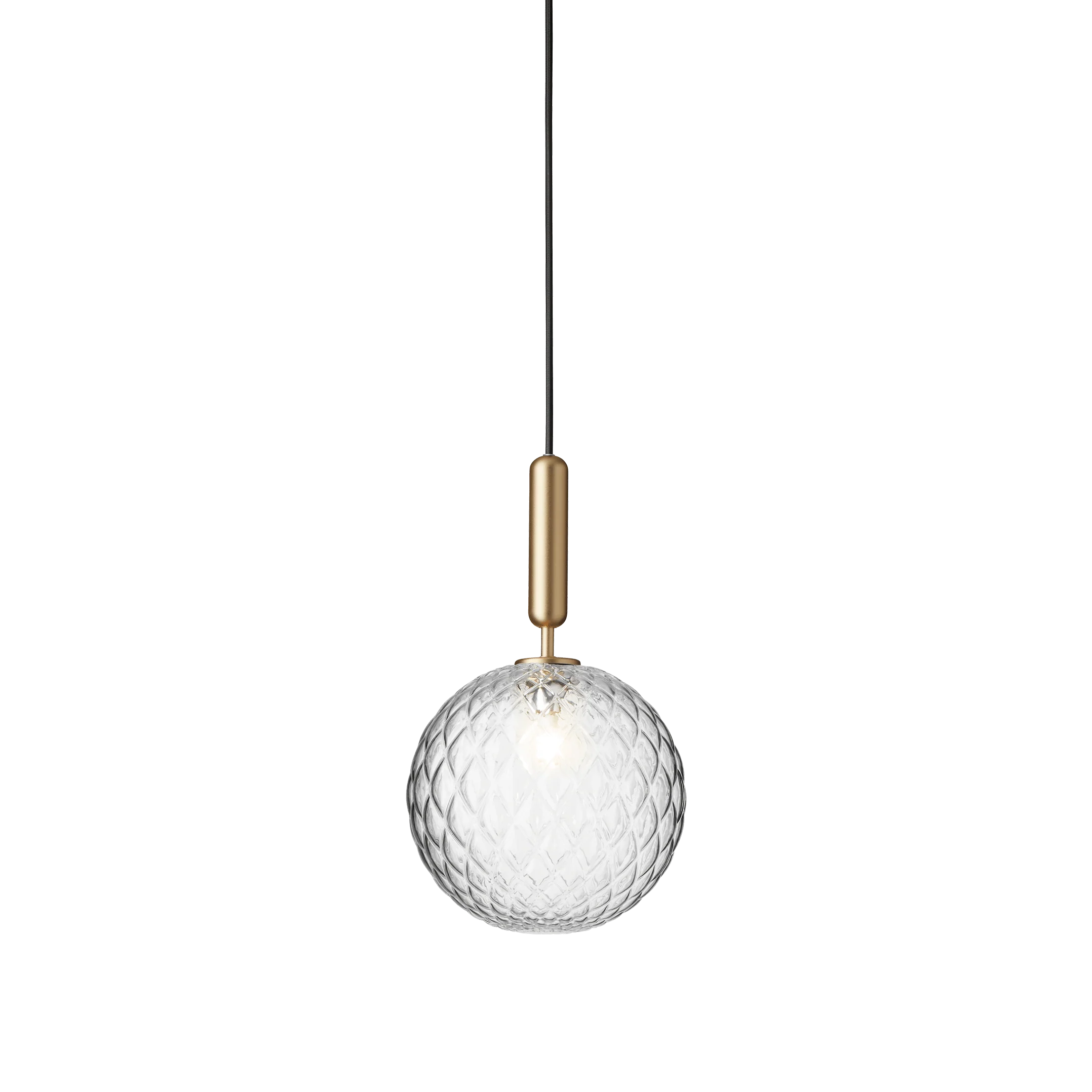 Lampa wisząca MIIRA mosiężny z transparentnym szkłem