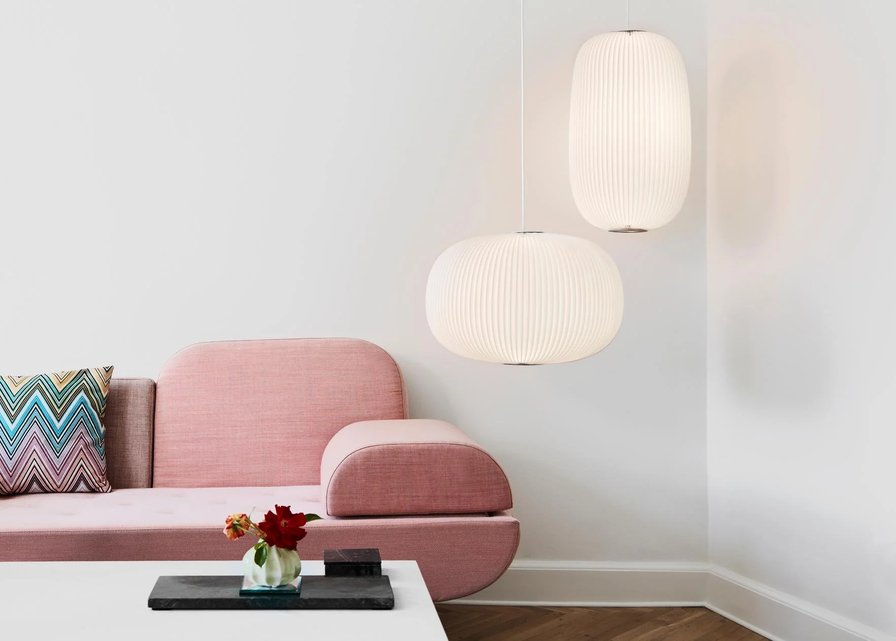 Lampa wisząca MODEL 132 LAMELLA 1 biały z czarnym wykończeniem - Image 10