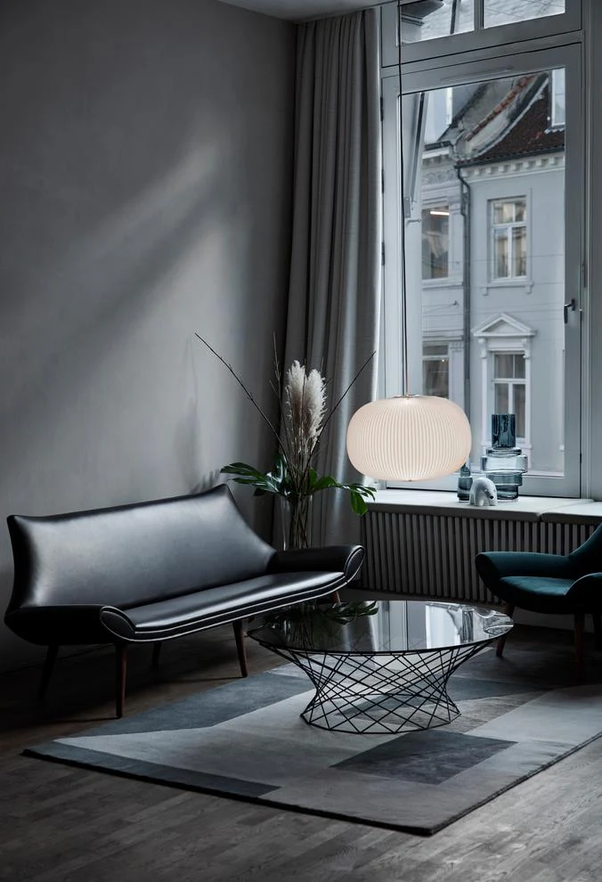 Lampa wisząca MODEL 132 LAMELLA 1 biały z czarnym wykończeniem - Image 6