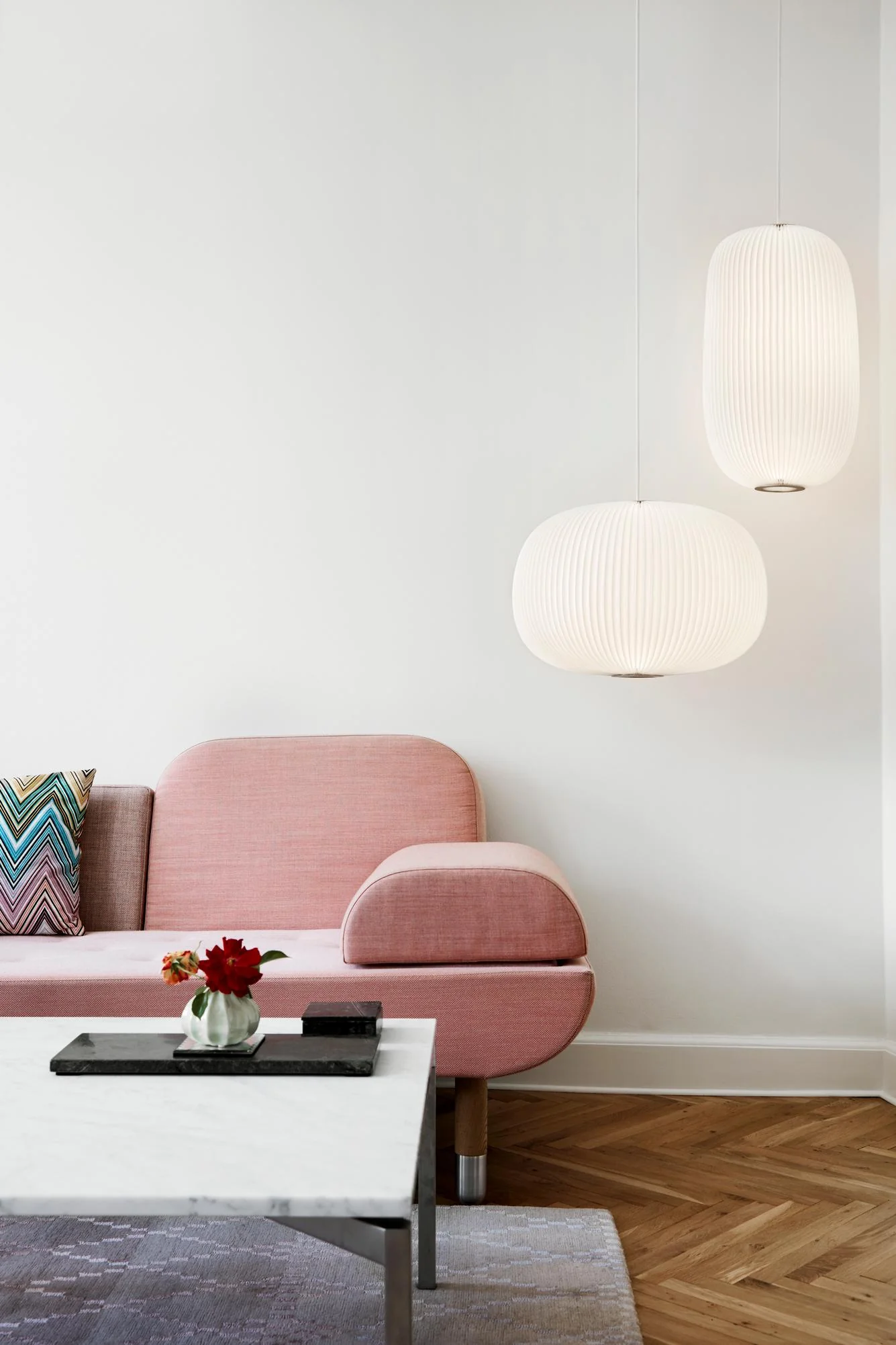 Lampa wisząca MODEL 133 LAMELLA 2 biały z czarnym wykończeniem - Image 6