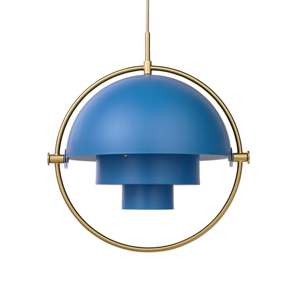 Lampa wisząca MULTI-LITE niebieski z mosiężnym