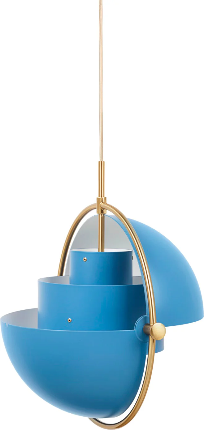 Lampa wisząca MULTI-LITE niebieski z mosiężnym - Image 3