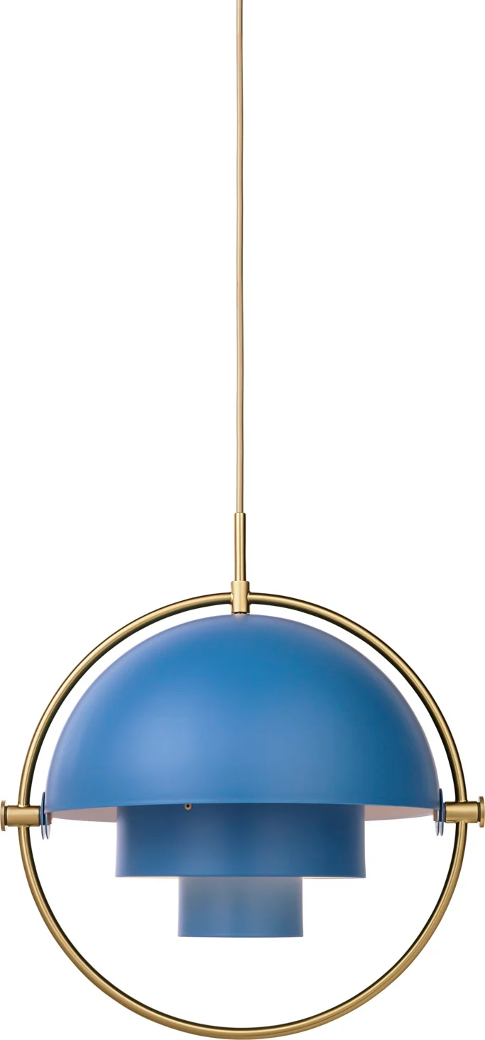 Lampa wisząca MULTI-LITE niebieski z mosiężnym - Image 4