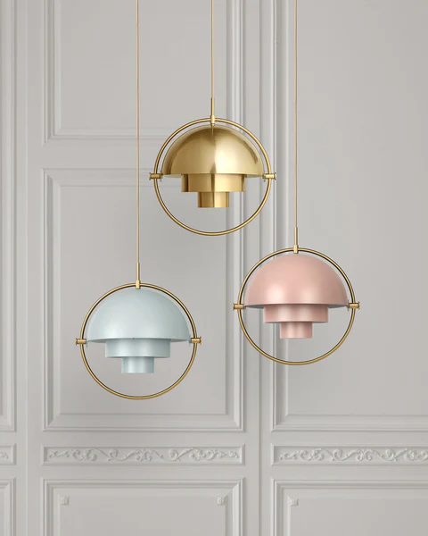 Lampa wisząca MULTI-LITE jasnozielony z mosiężnym - Image 2