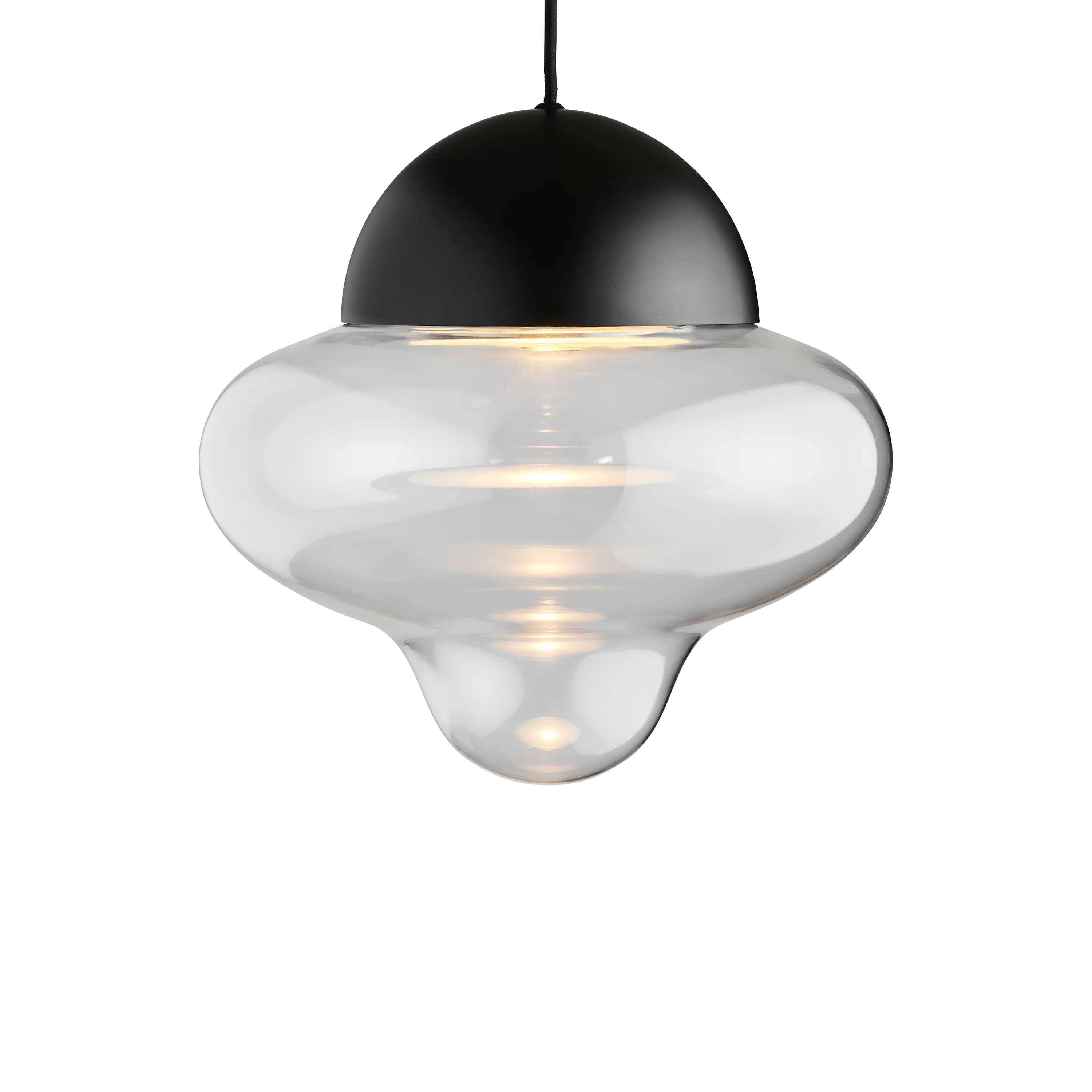 Lampa wisząca NUTTY szkło transparentne z czarnym wykończeniem - Image 3