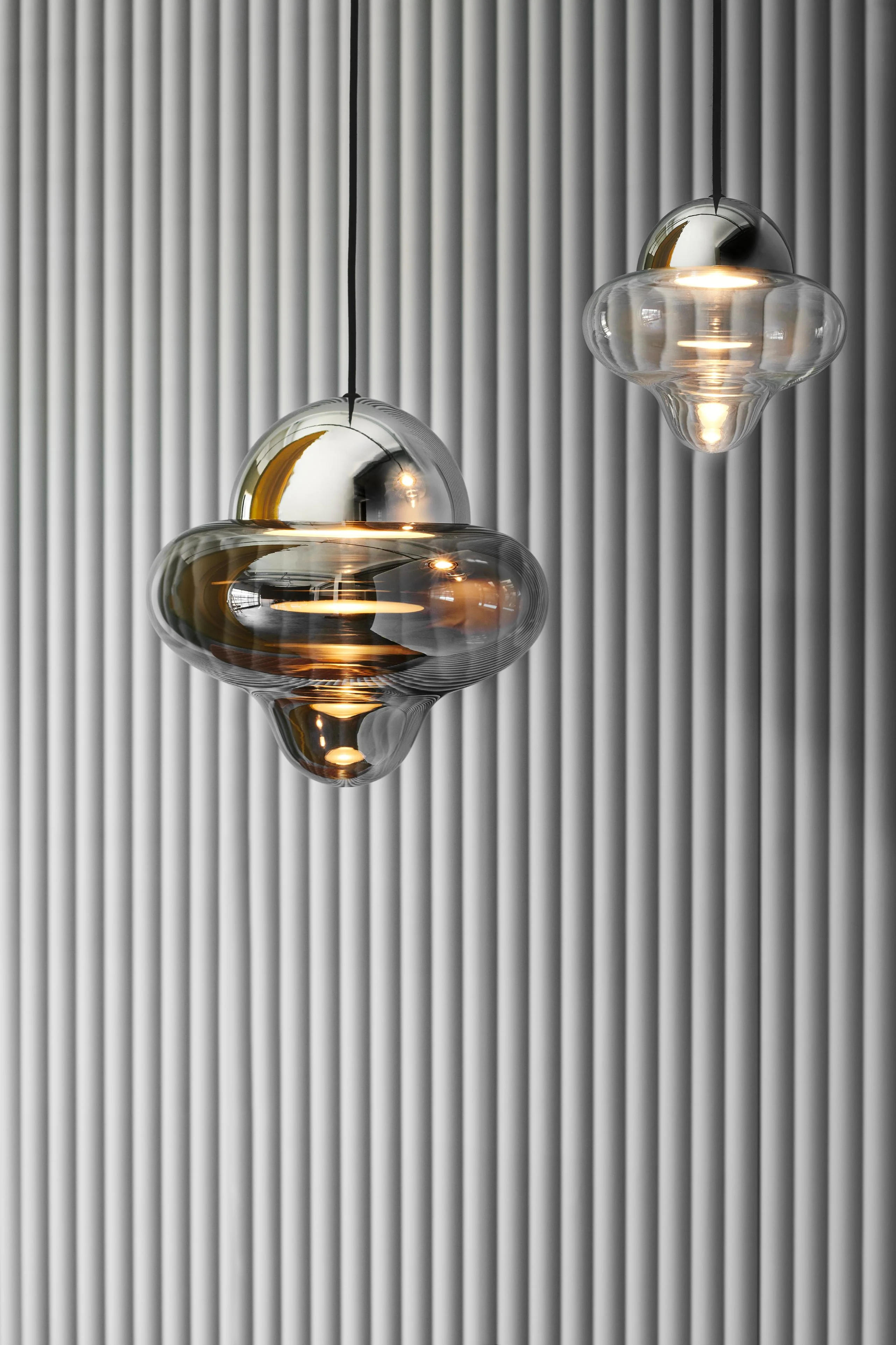 Lampa wisząca NUTTY szkło transparentne ze srebrnym wykończeniem - Image 2