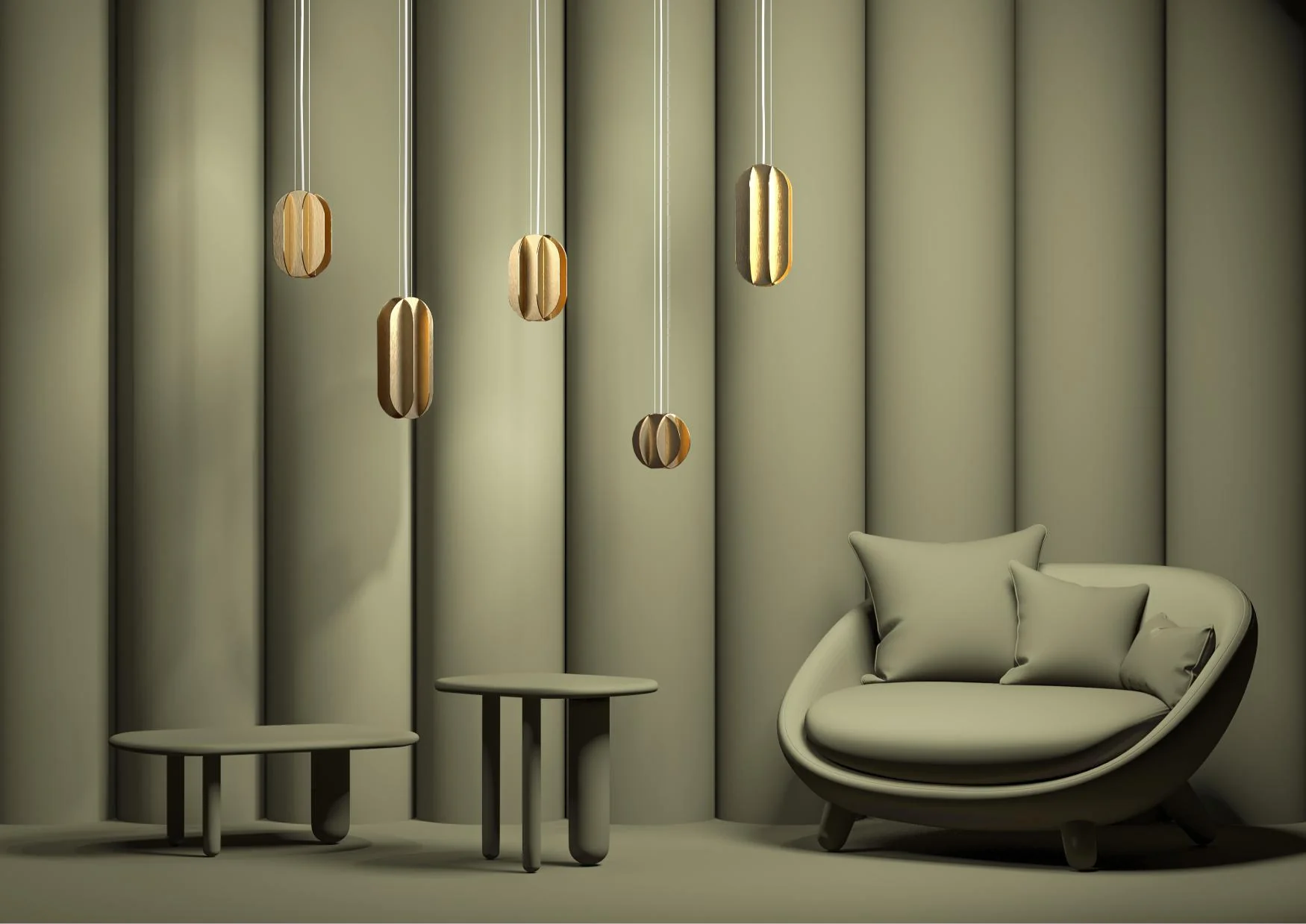 Lampa wisząca okrągła EL mosiądz - Image 6