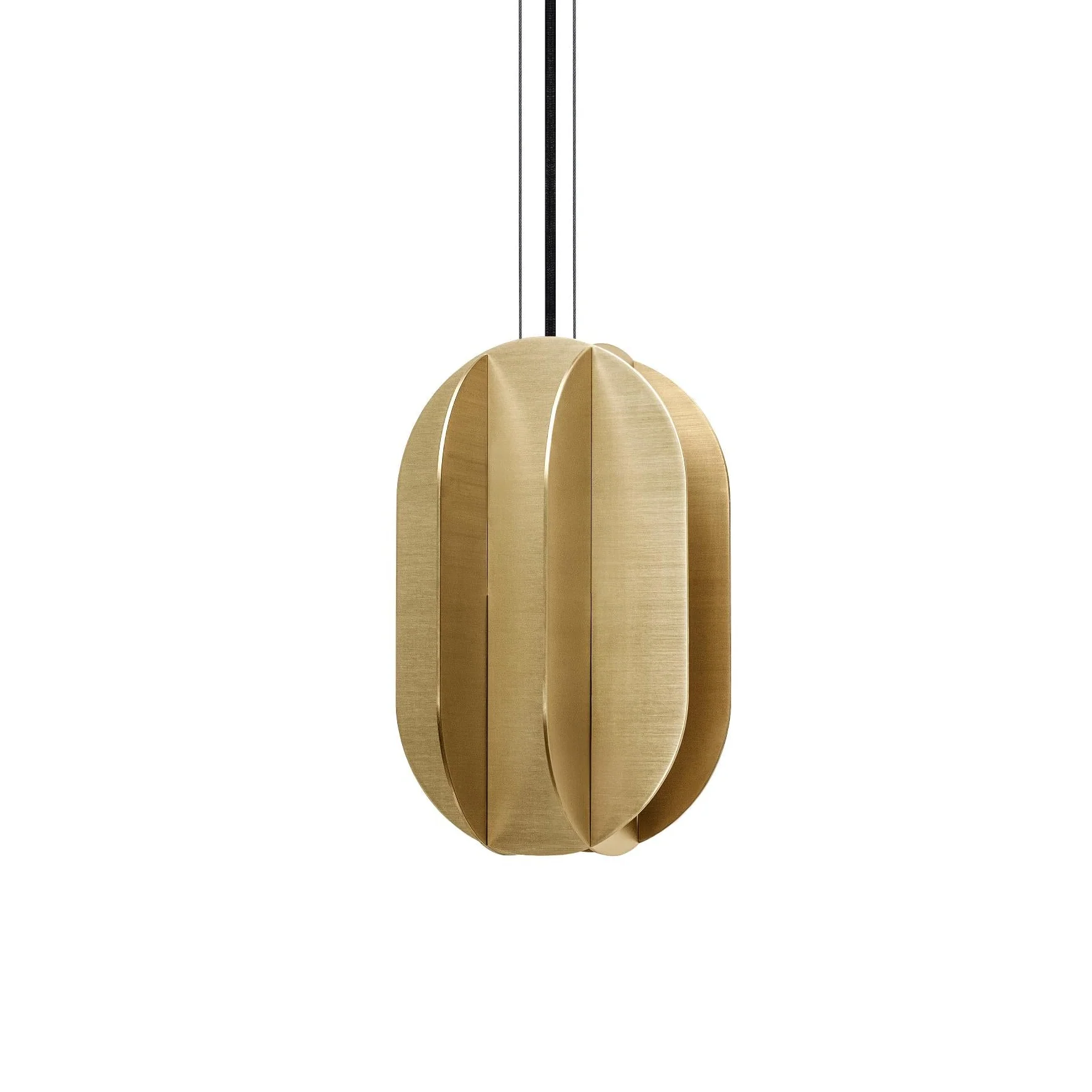 Lampa wisząca owalna EL mosiądz