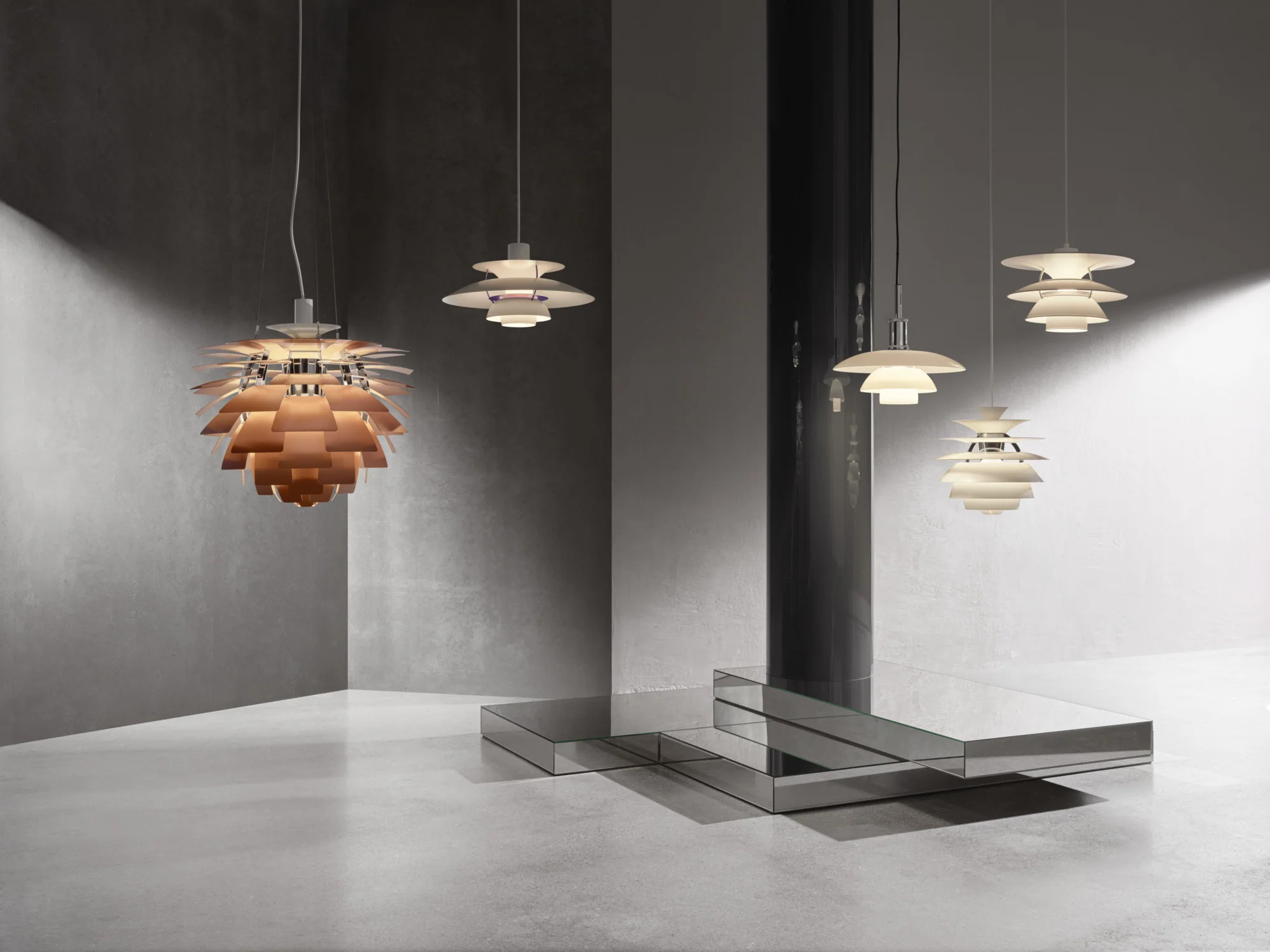 Lampa wisząca PH 4½-4 biały z chromowanym wykończeniem - Image 10