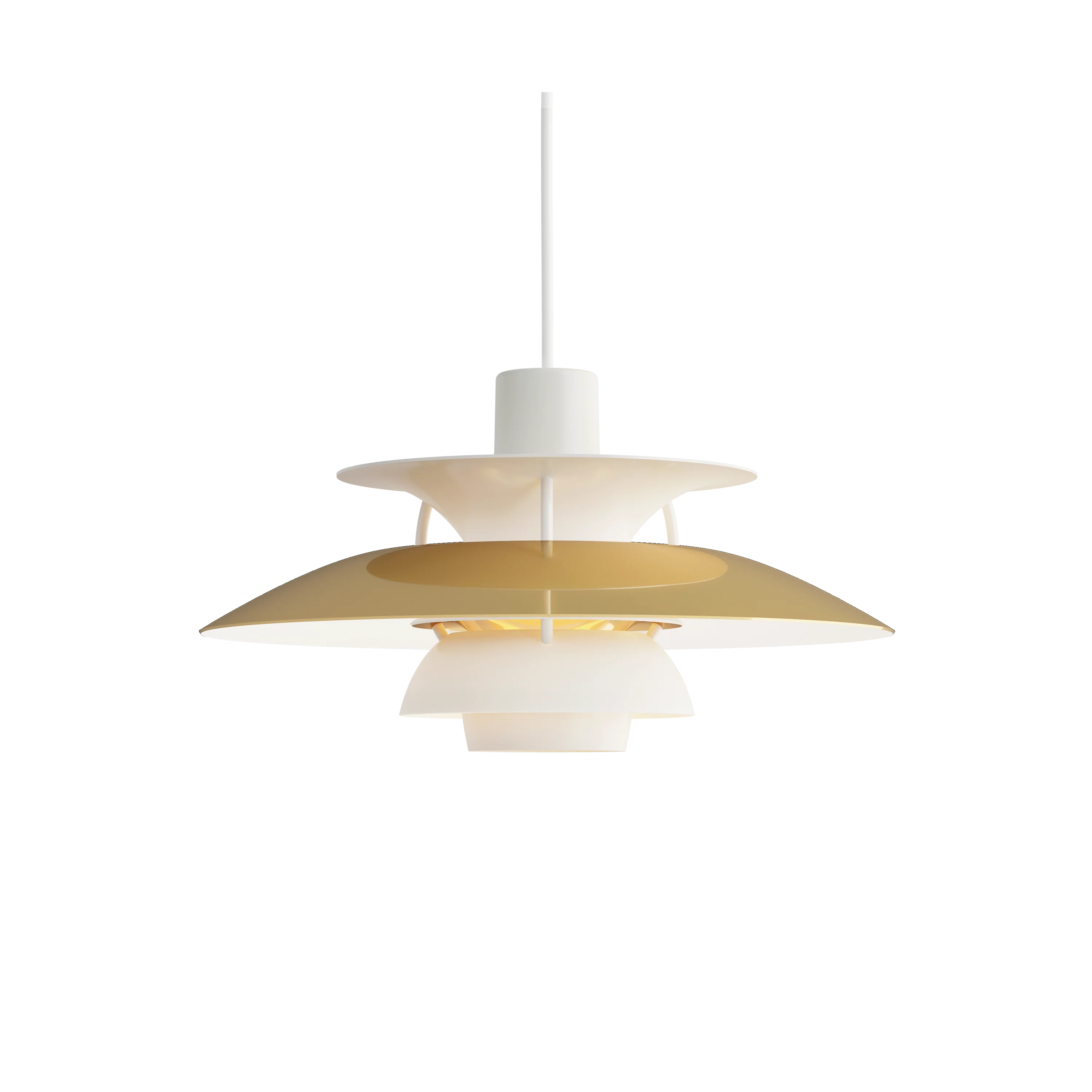 Lampa wisząca PH 5 biały ze złotym - Image 3