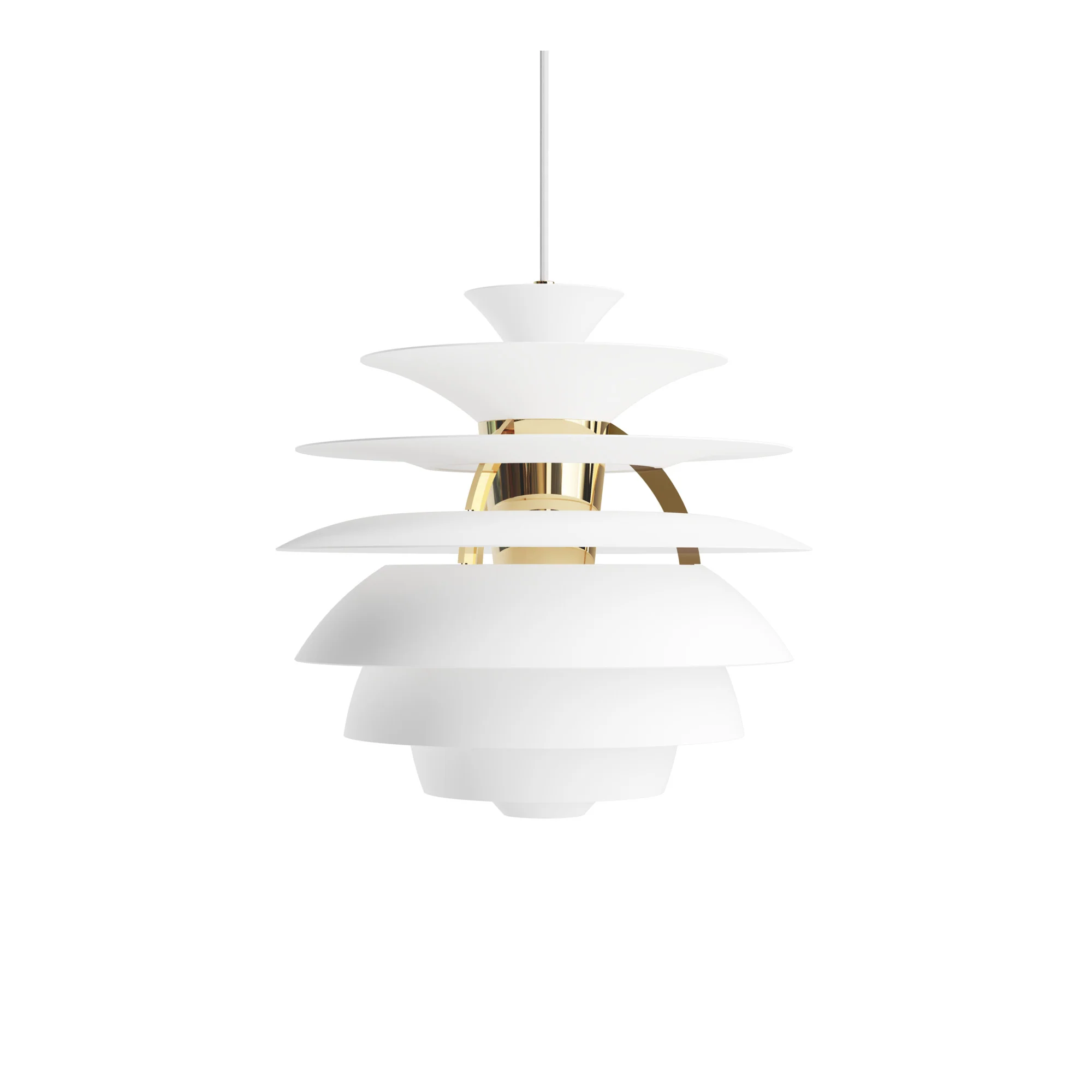 Lampa wisząca PH SNOWBALL kremowy z mosiężnym wykończeniem - Image 3