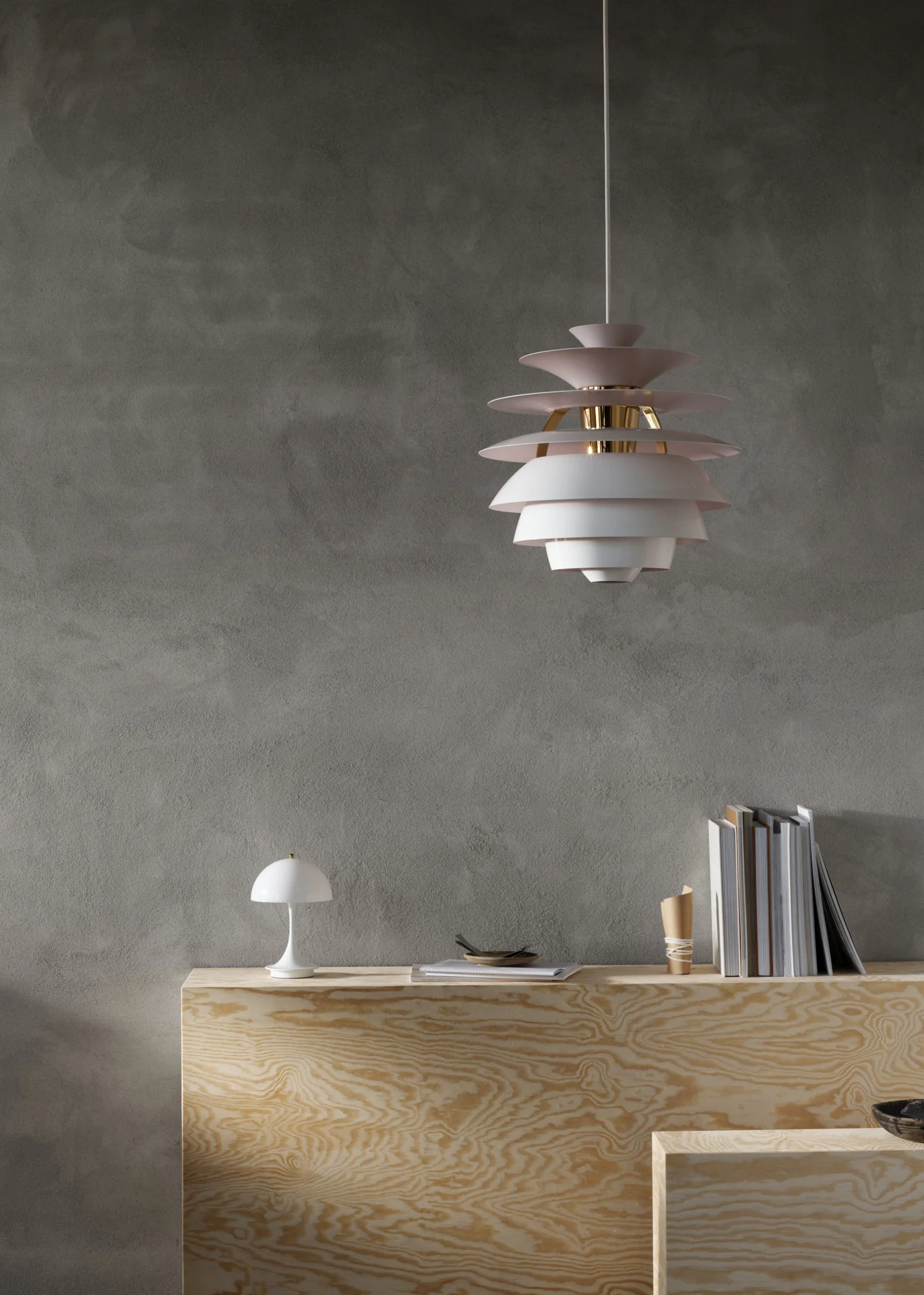 Lampa wisząca PH SNOWBALL kremowy z mosiężnym wykończeniem - Image 4