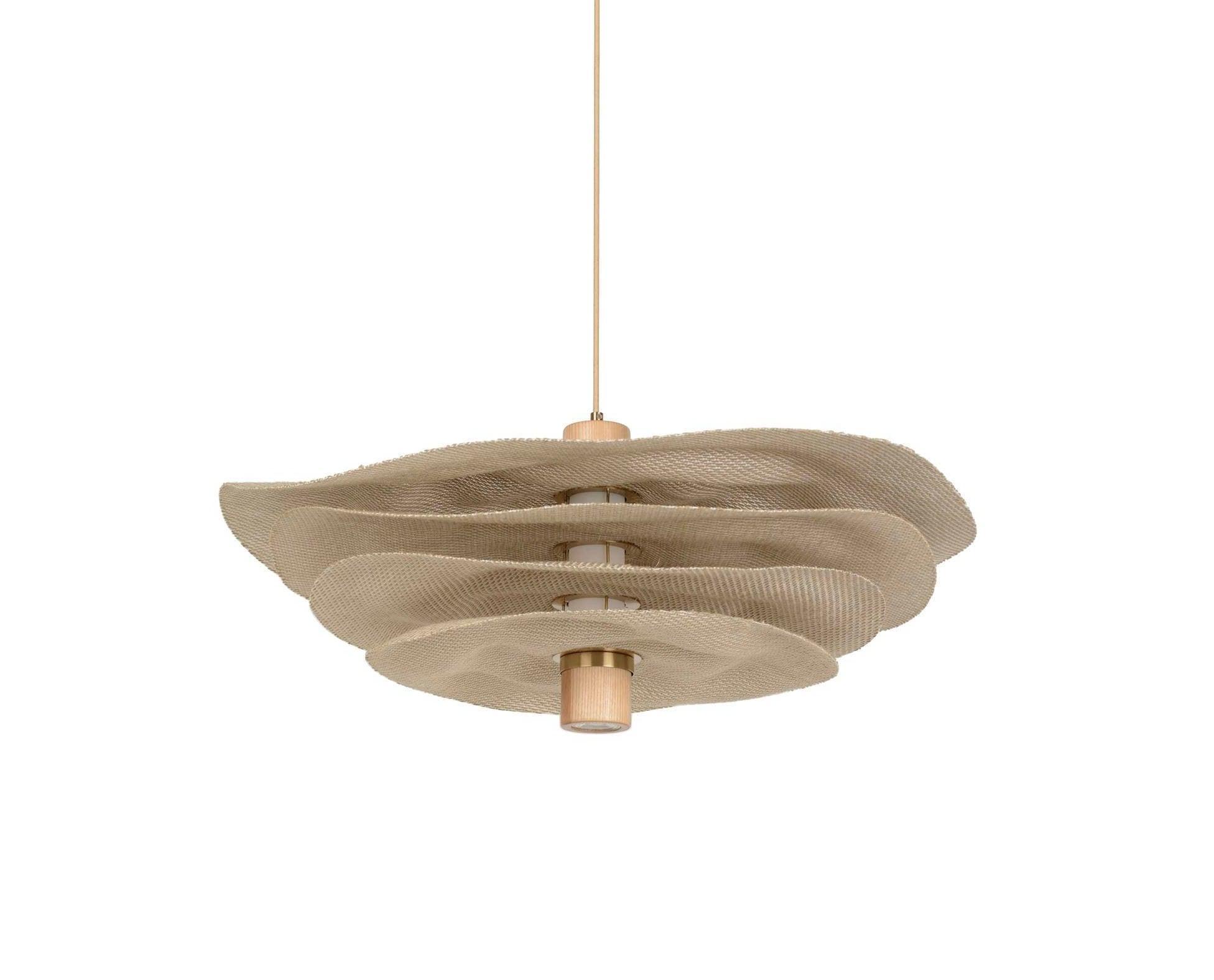 Lampa wisząca RIVAGE 2L beżowy len