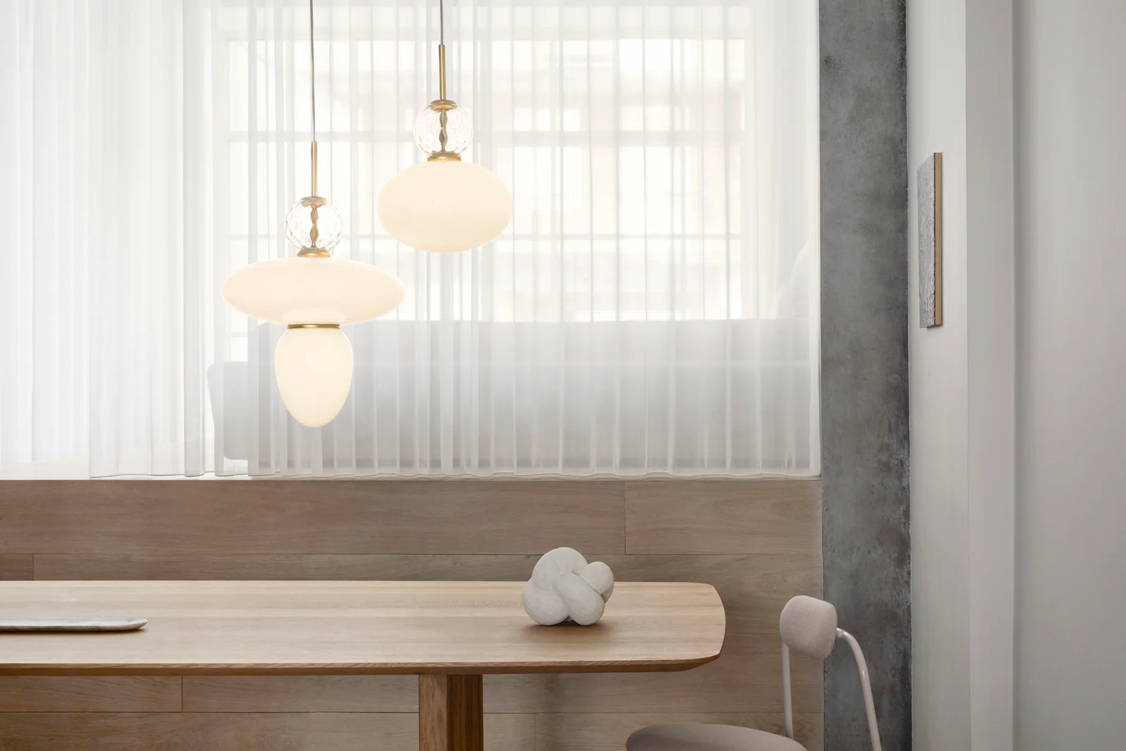 Lampa wisząca RIZZATTO 43 mosiężny z opalowym szkłem - Image 6