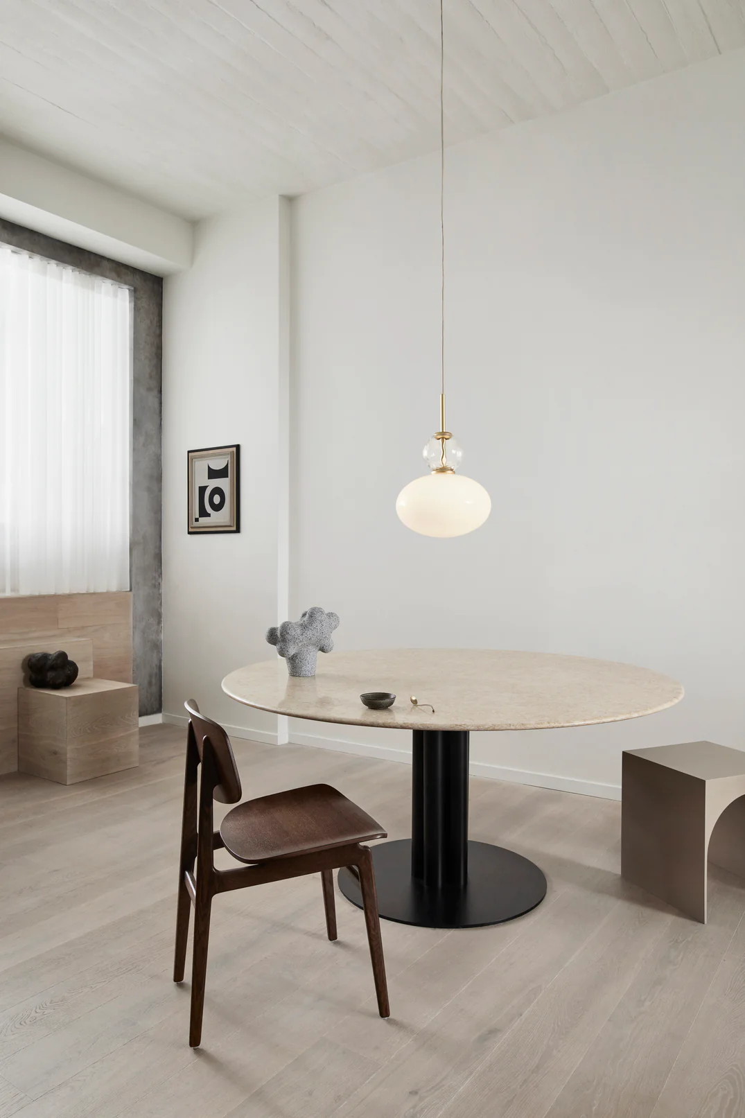 Lampa wisząca RIZZATTO 32 mosiężny z opalowym szkłem - Image 8