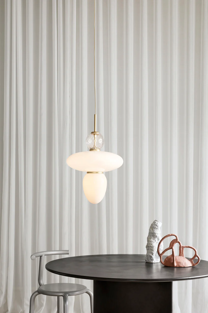 Lampa wisząca RIZZATTO 43 mosiężny z opalowym szkłem - Image 7