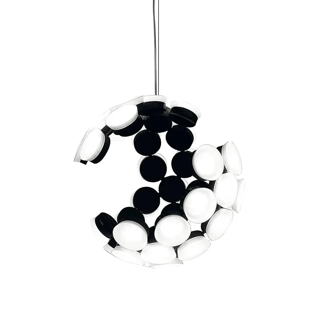 Lampa wisząca SCOPAS biały z czarnym