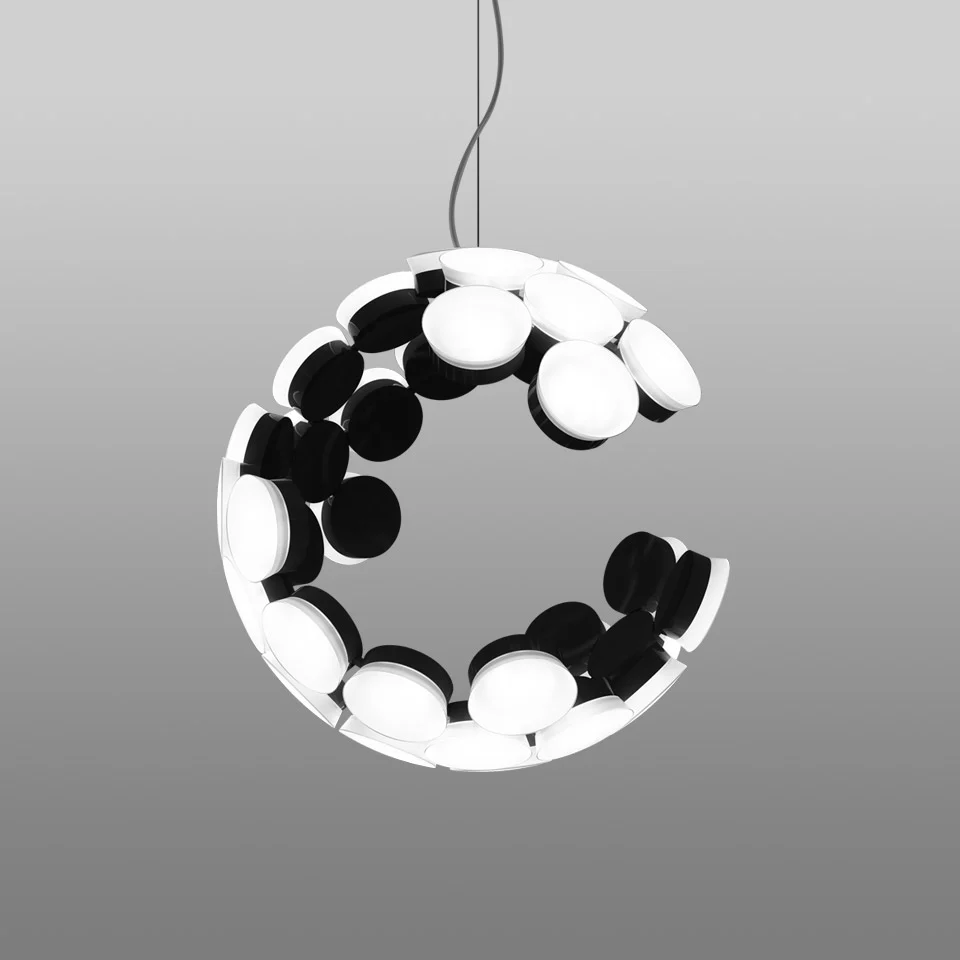 Lampa wisząca SCOPAS biały z czarnym - Image 4