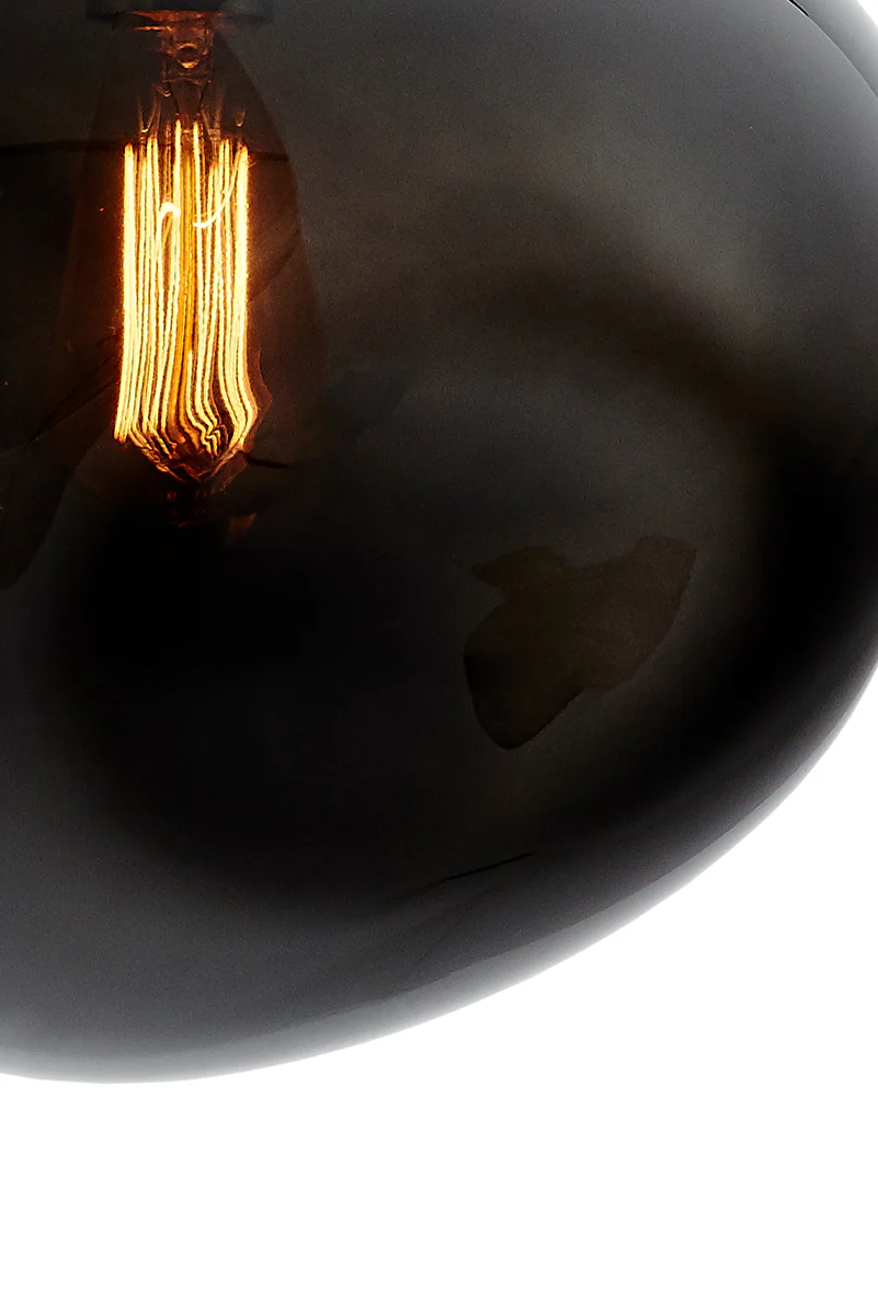 Lampa wisząca trzypunktowa AVIA 3 dymiony czarny ze srebrnym wykończeniem - Image 4