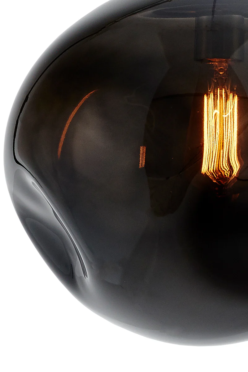 Lampa wisząca trzypunktowa AVIA 3 dymiony czarny ze srebrnym wykończeniem - Image 5