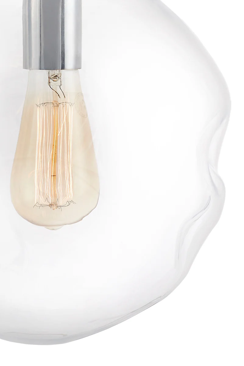 Lampa wisząca trzypunktowa AVIA 3 transparentny ze srebrnym wykończeniem - Image 5