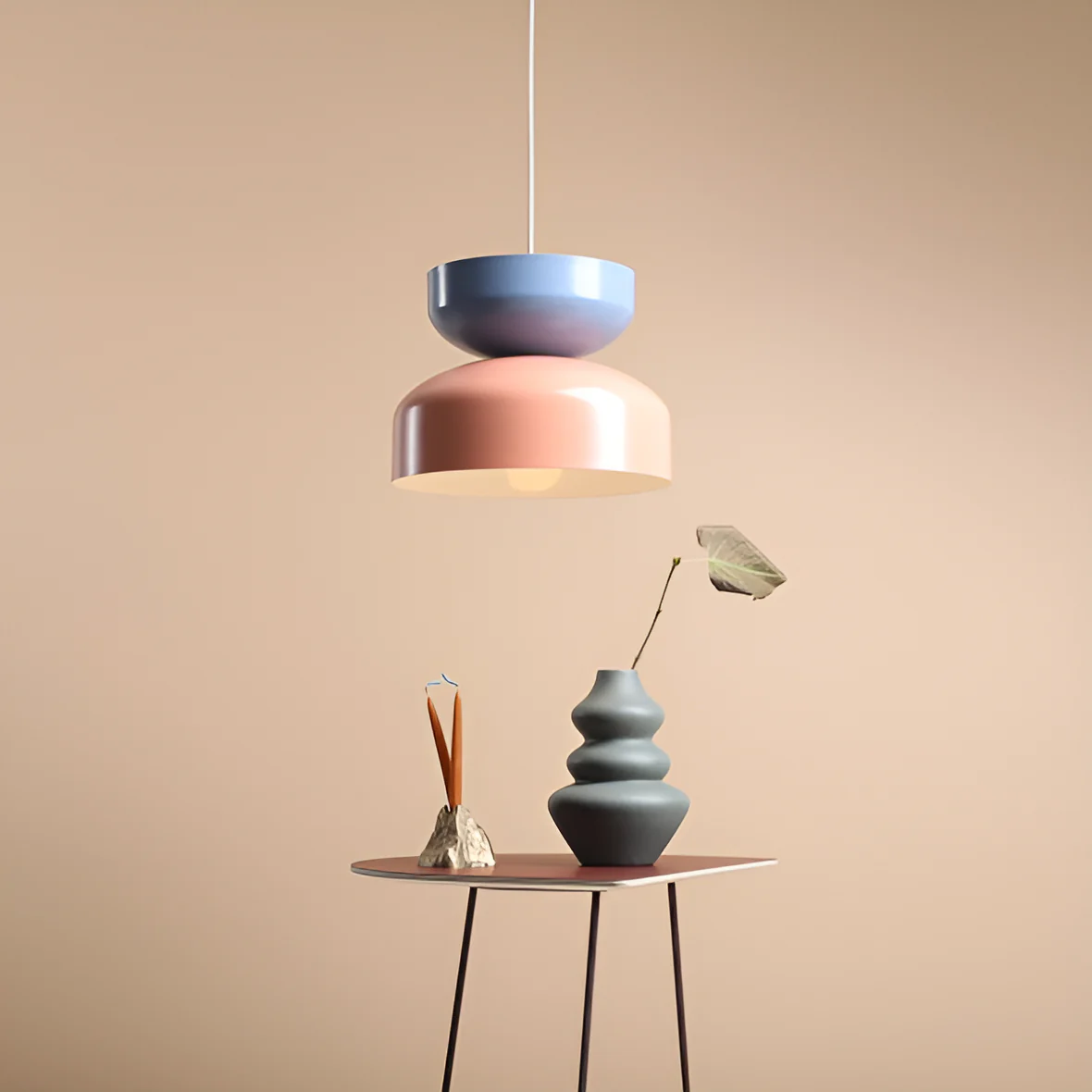 Lampa wisząca TULA koralowy z niebieskim - Image 2