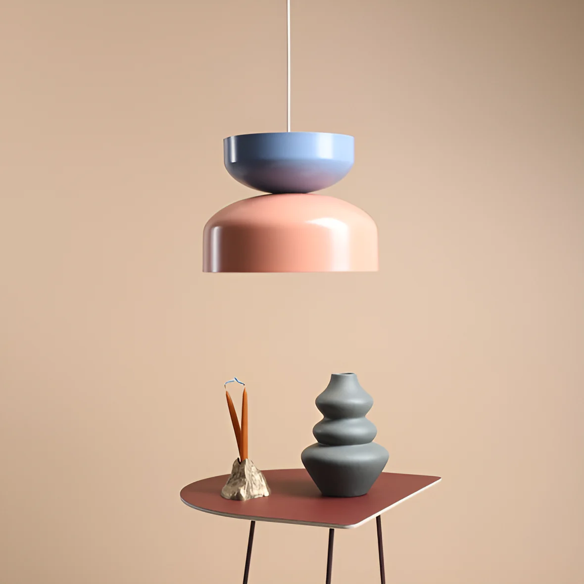 Lampa wisząca TULA koralowy z niebieskim - Image 4
