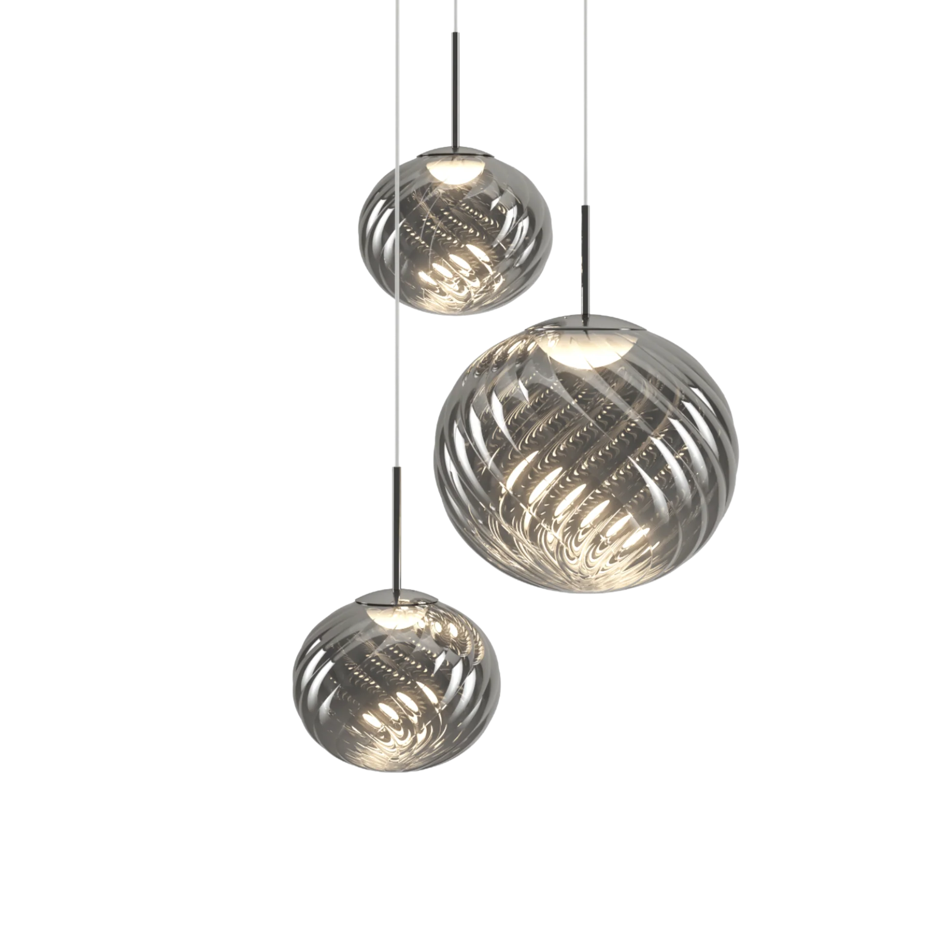 Lampa wisząca WHIRL TRIO ROUND srebrny