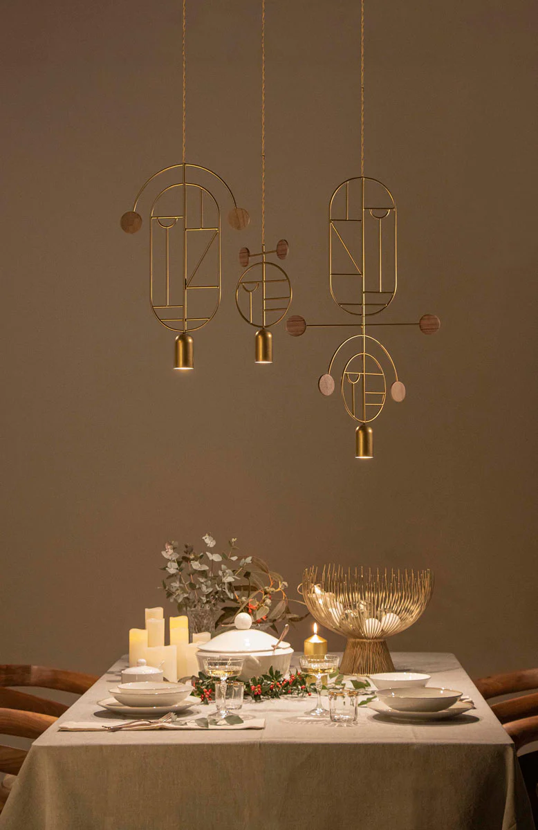 Lampa wisząca WOODEN DOTS WD06 grafitowy z czerwonym i różowym - Image 5