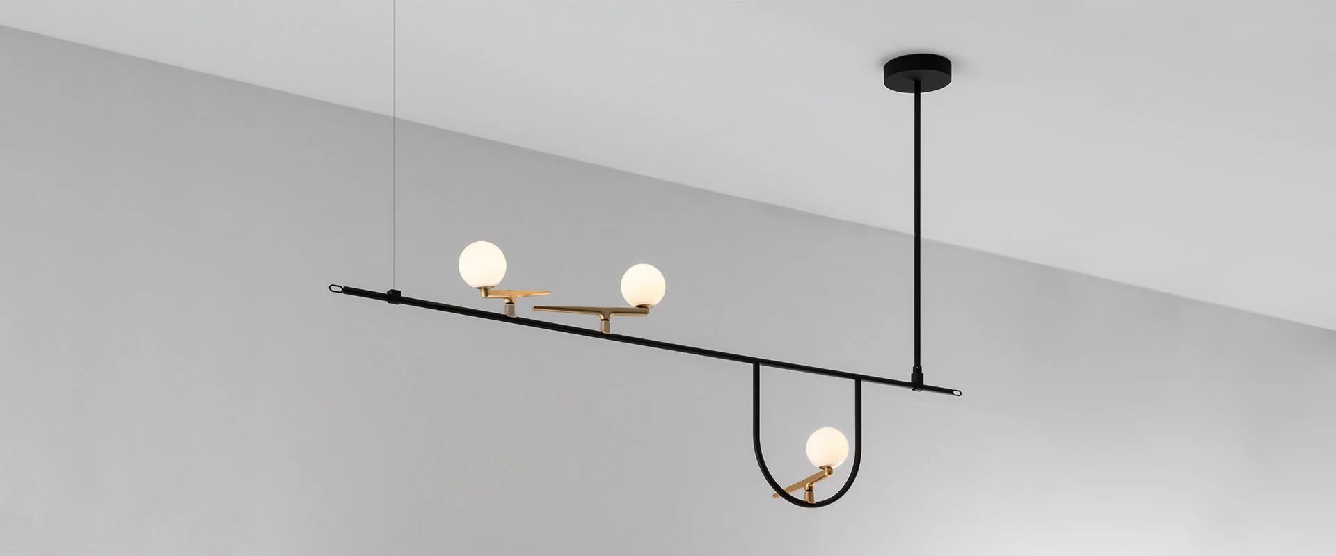 Lampa wisząca YANZI 1 czarny ze złotym - Image 4