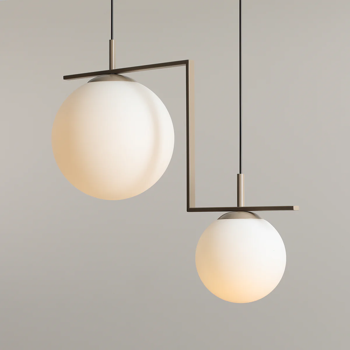 Lampa wisząca ZAC DUO beżowy - Image 2
