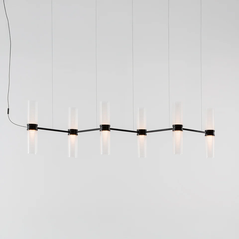 Lampa wisząca ZEPHYR LINEAR transparentny z czarnym wykończeniem - Image 3